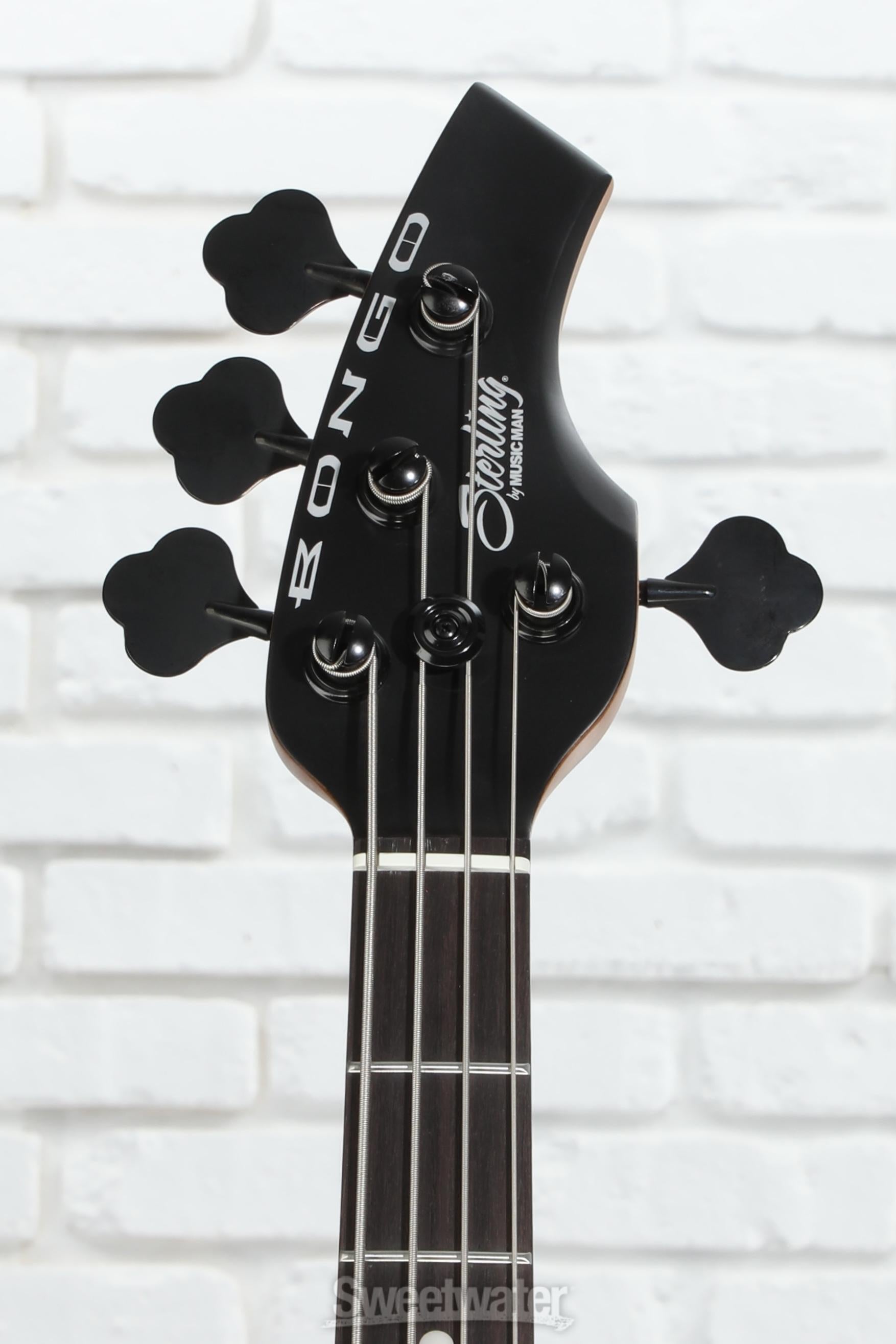 Sterling By Music Man Bongo Electric Bass Guitar - Satin Black