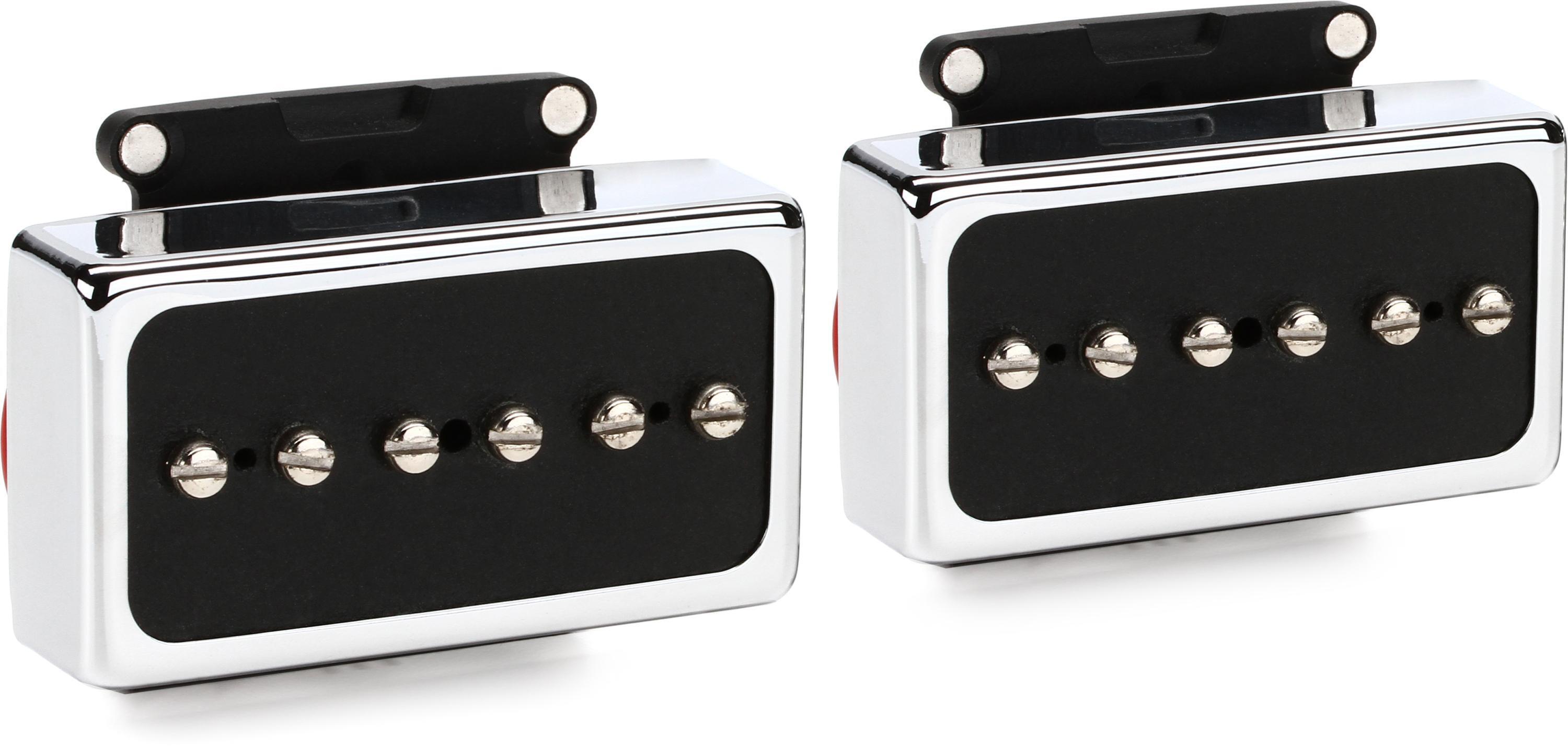 Relish P90 Soapbar 2-piece Single Coil Pickup Set - Black/Chrome 