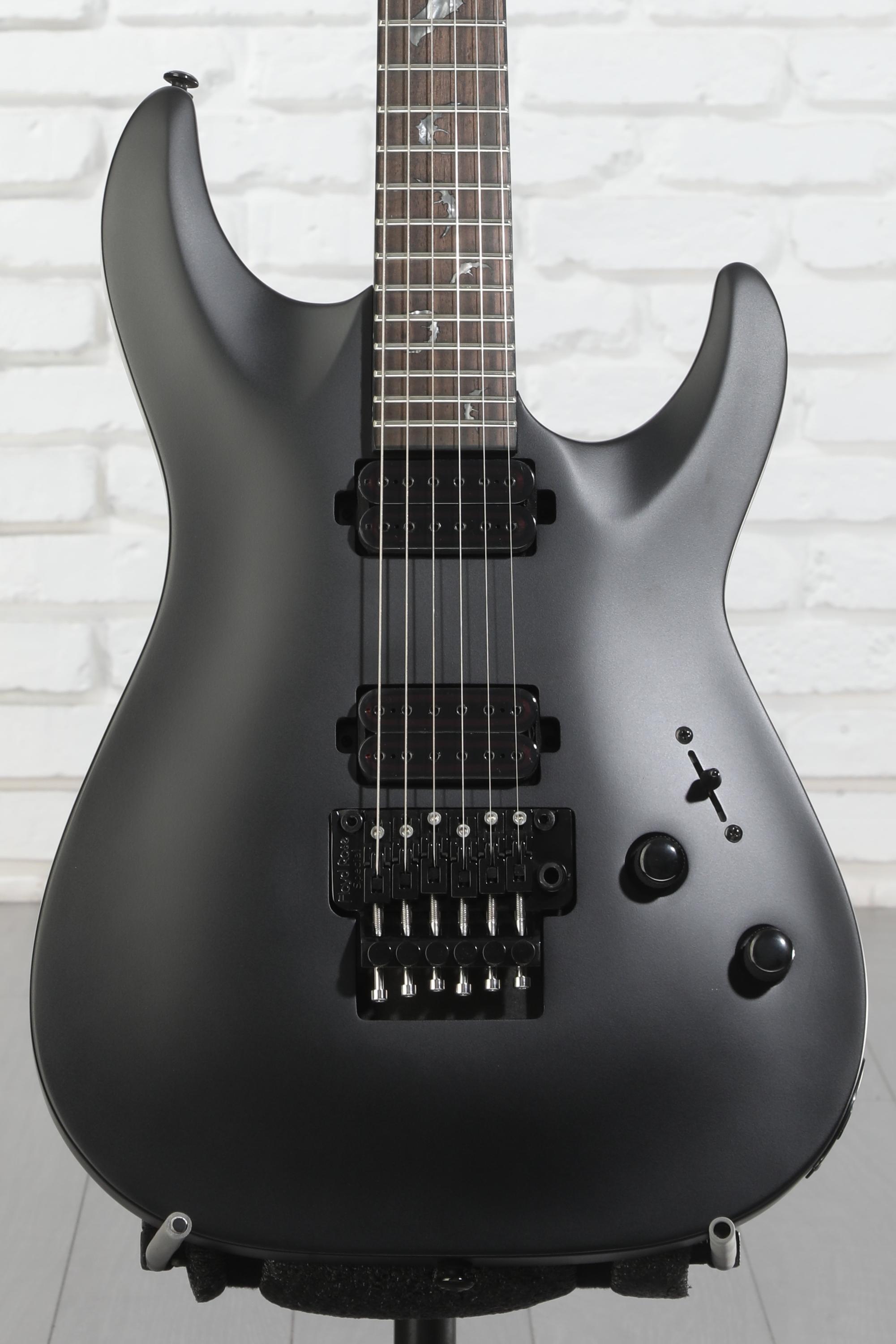 Schecter Damien-6 FR SBK Electric Guitar - Satin Black | Sweetwater