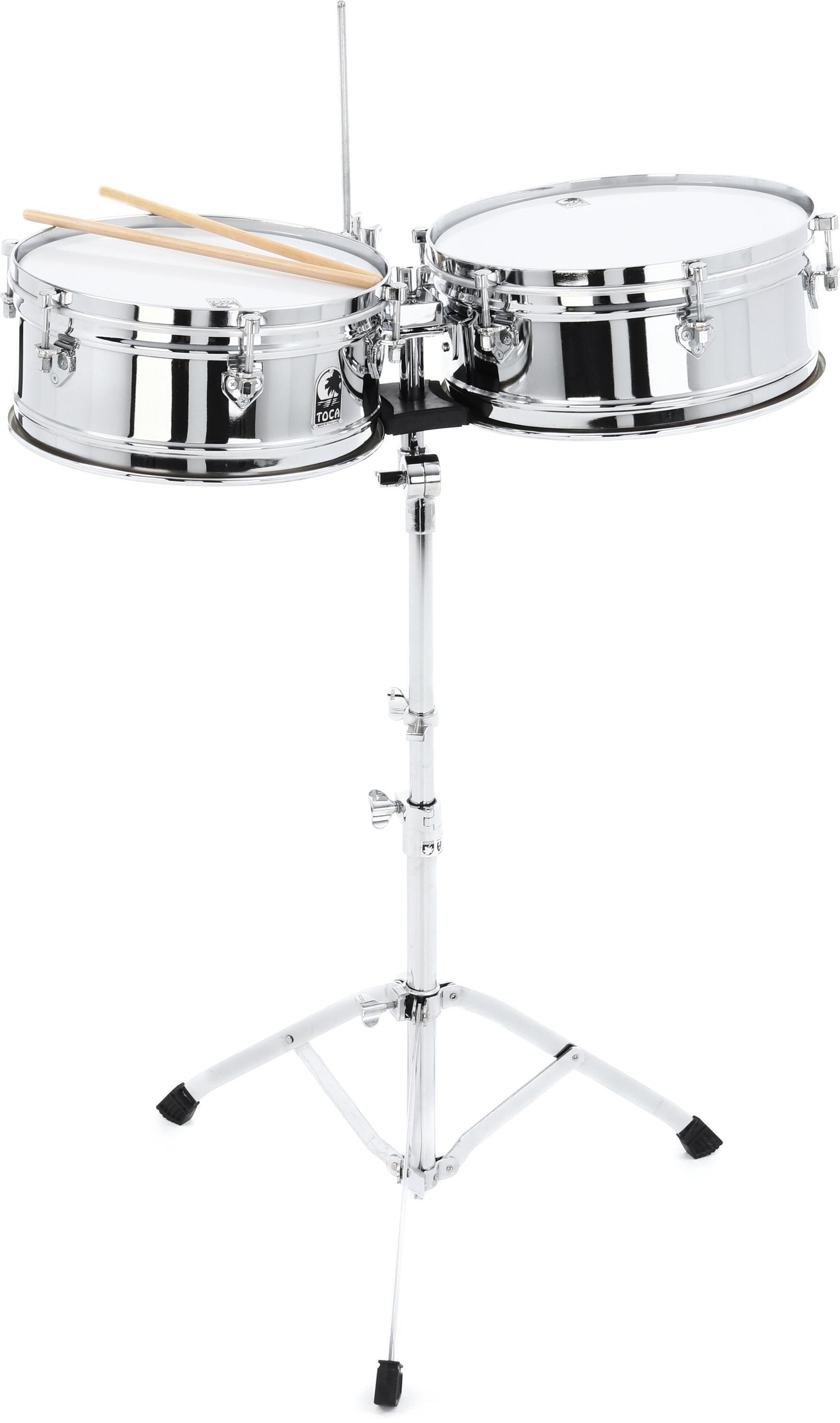 Toca Percussion Elite Timbales - Chrome | Sweetwater