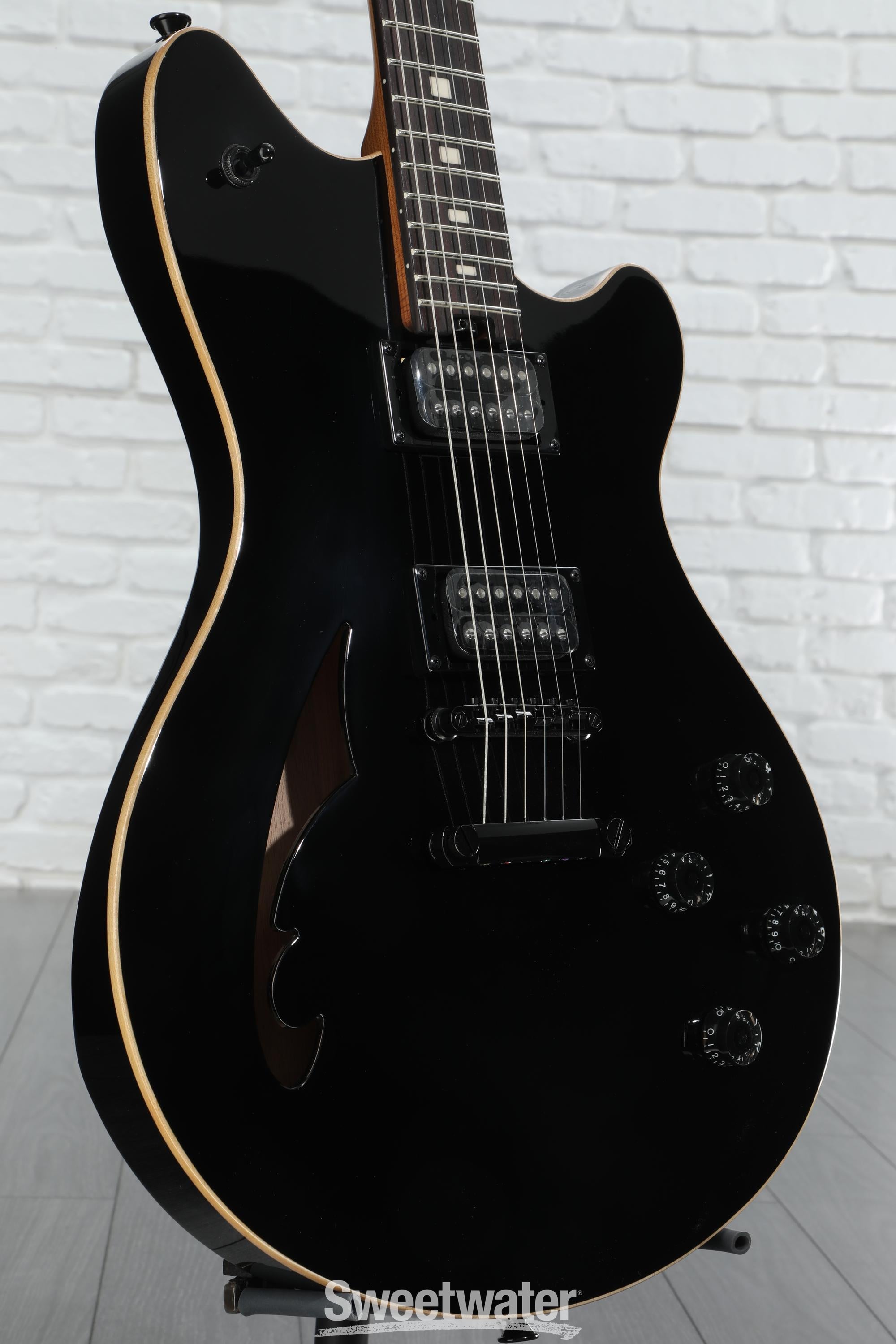 Photo of EVH SA-126 Standard Semi-hollowbody Electric Guitar - Piano Black