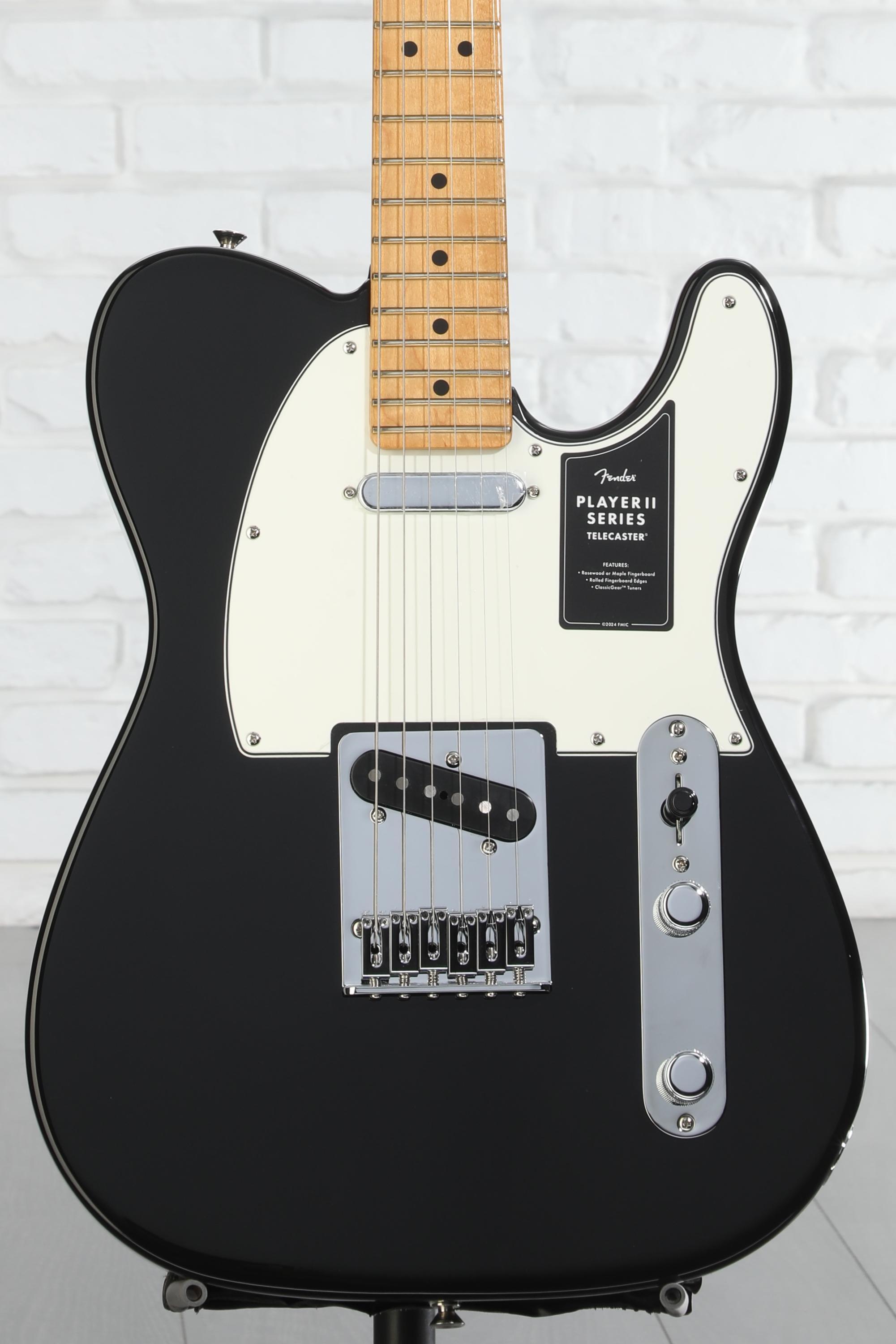 ギター Fender Player II Telecaster Black Maple Fender Player II Telecaster Maple Fingerboard Electric