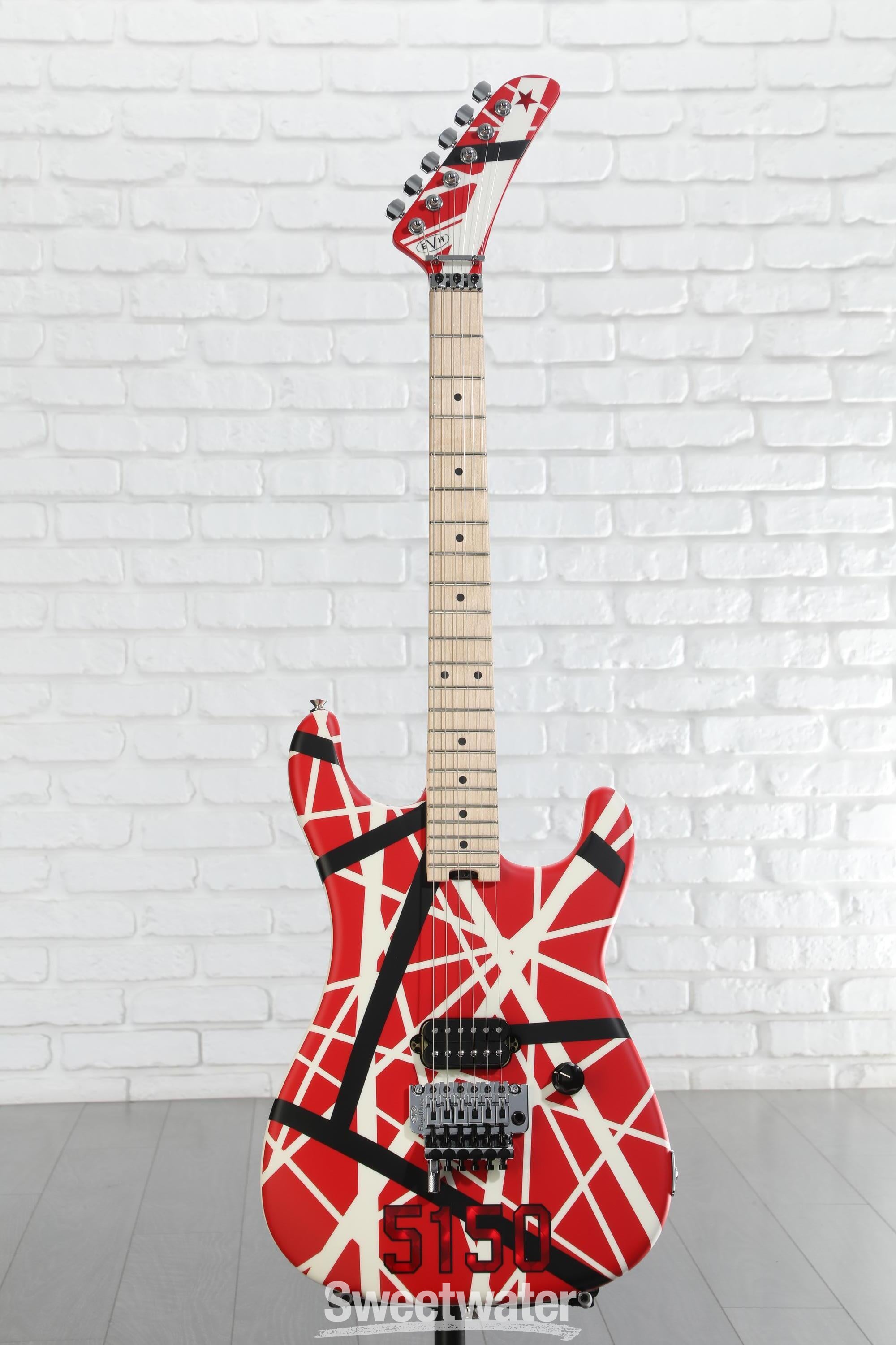 EVH Striped Series 5150 - Red, Black and White | Sweetwater