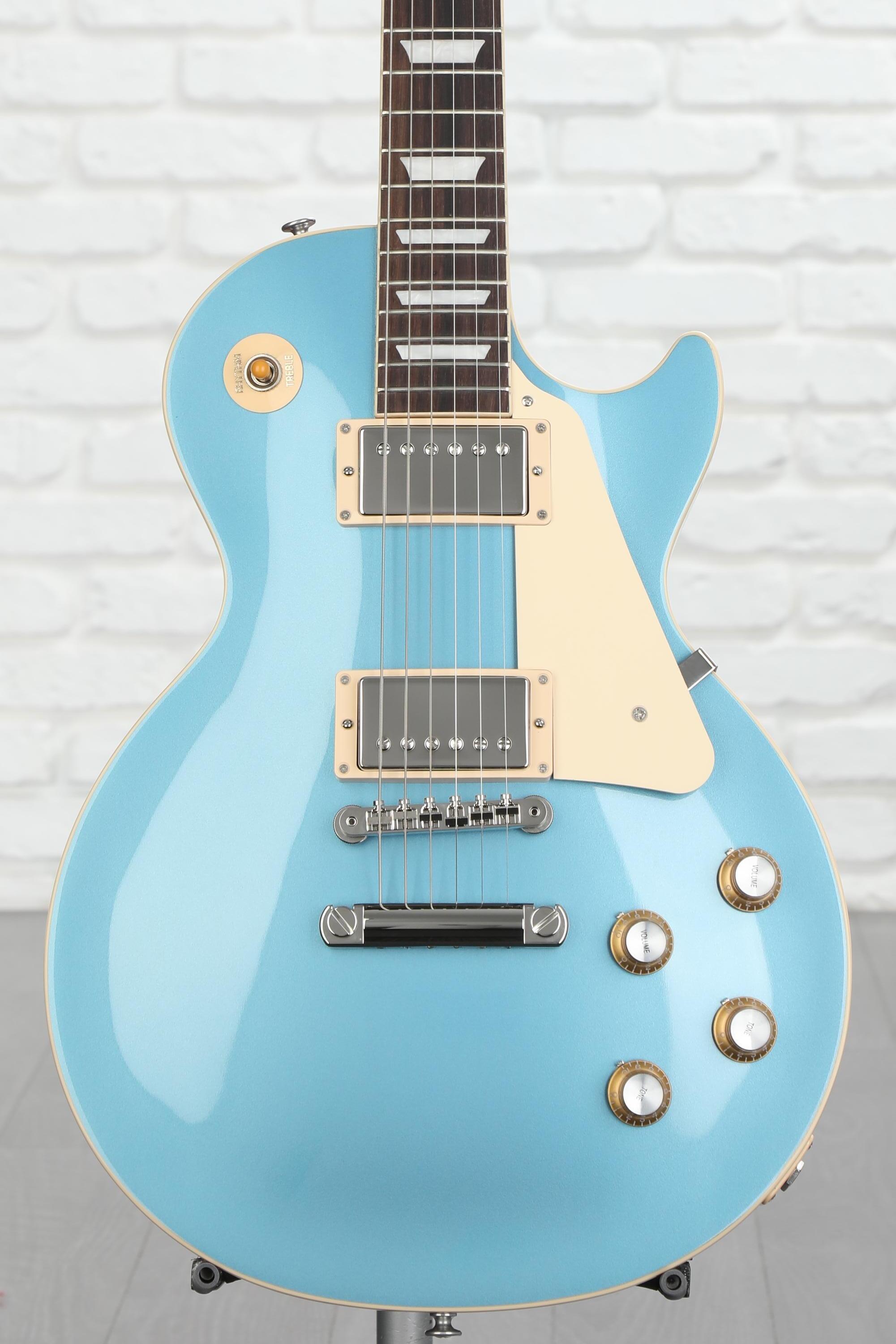 Gibson Les Paul Standard '60s Plain Top Electric Guitar - Pelham Blue ...