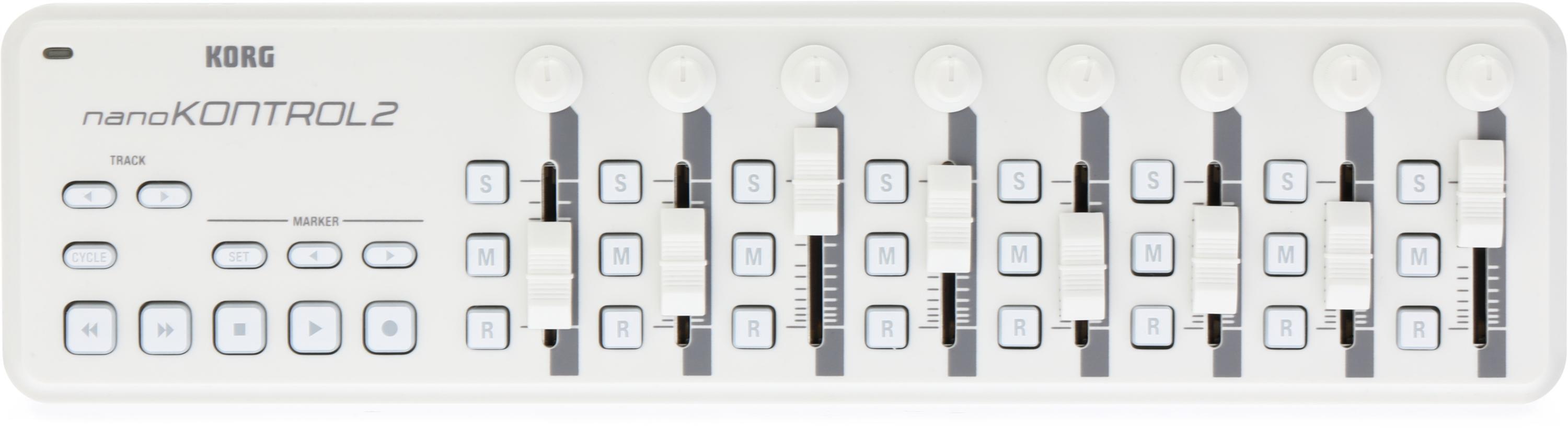 Korg nanoKONTROL2 MIDI Control Surface - White | Sweetwater