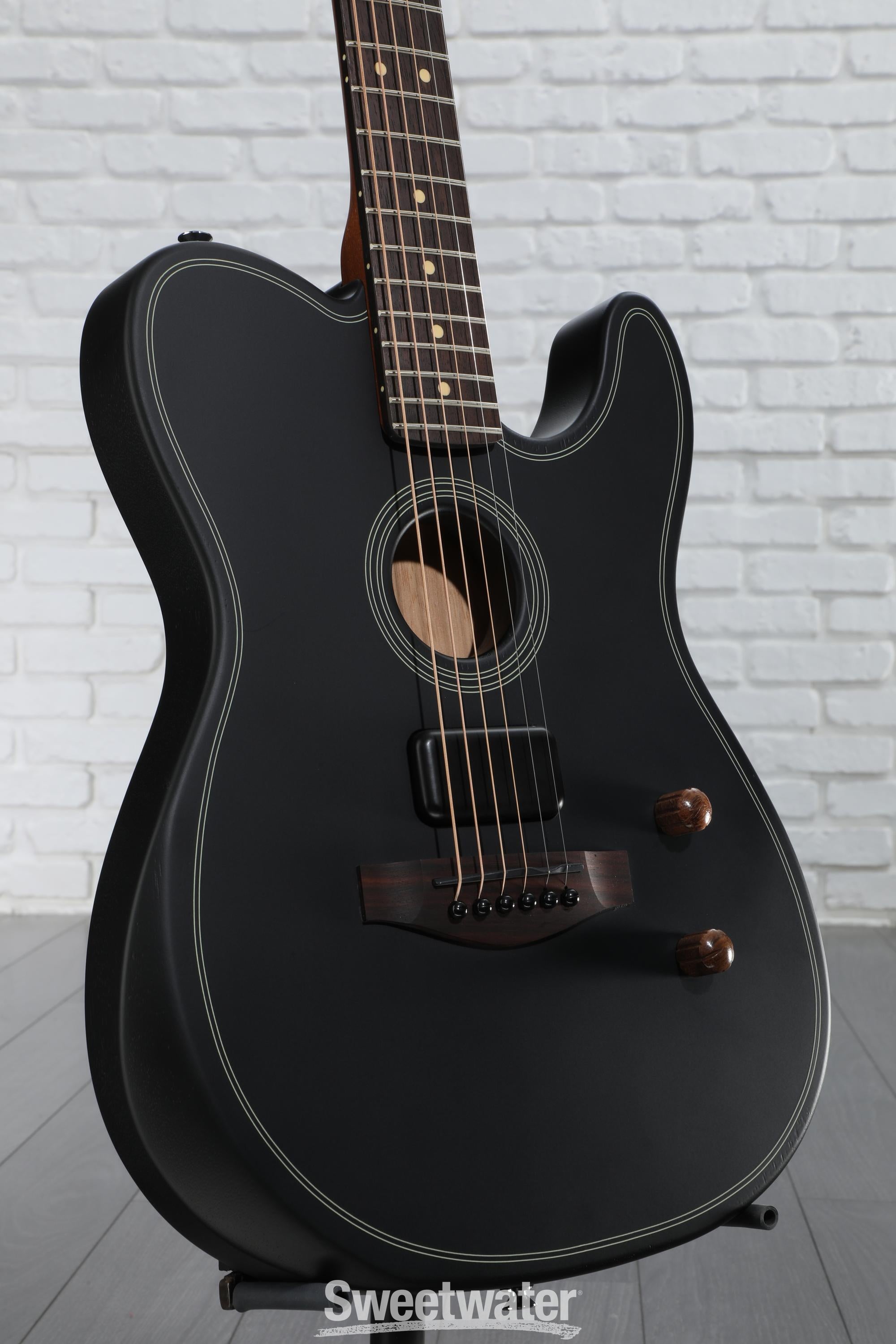 ギター Fender Acoustasonic Standard Black Fender Acoustasonic Standard Jazzmaster Electric Guitar