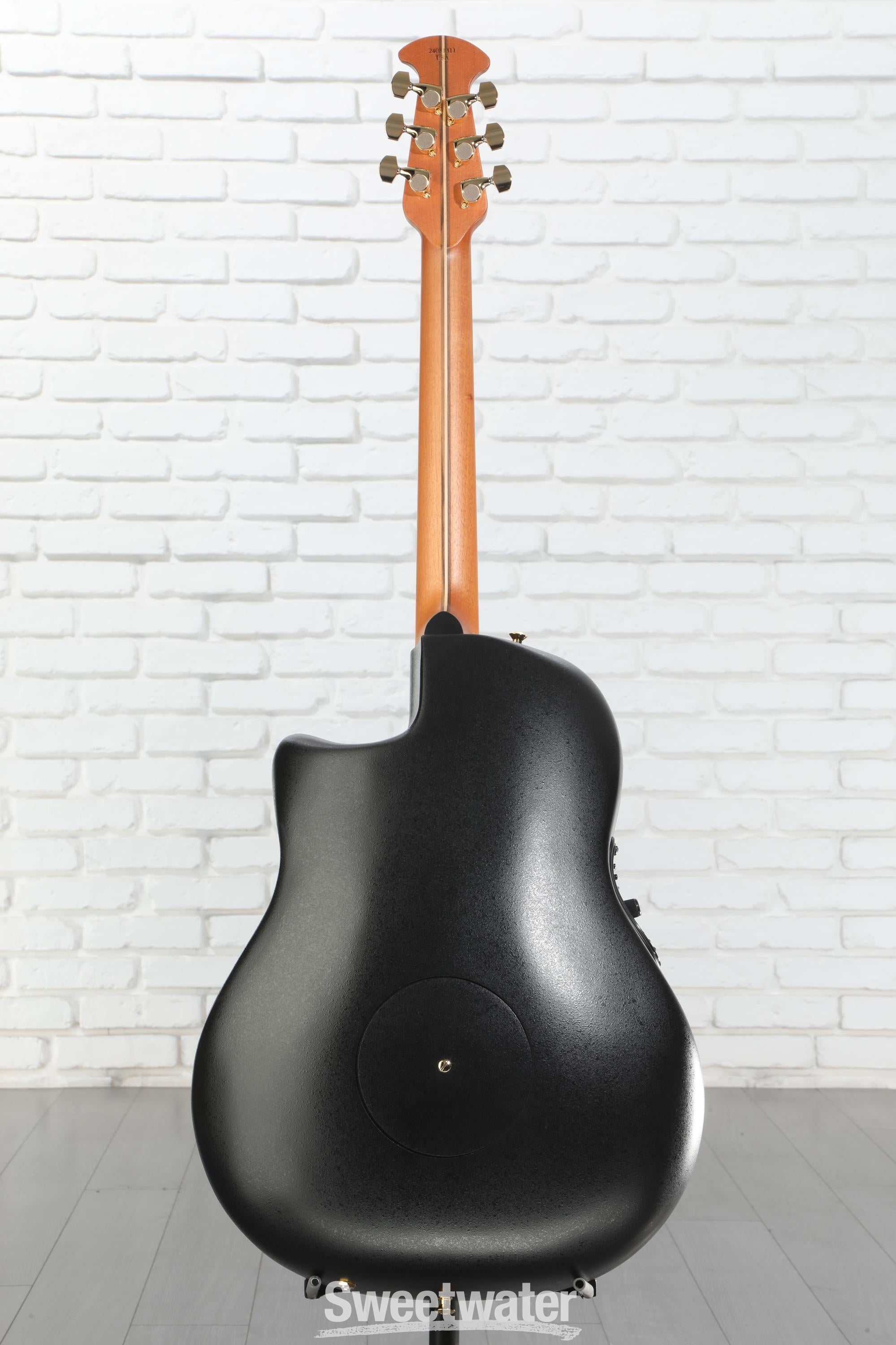 Ovation USA Elite Deep Cutaway E-Acoustic Guitar - Natural