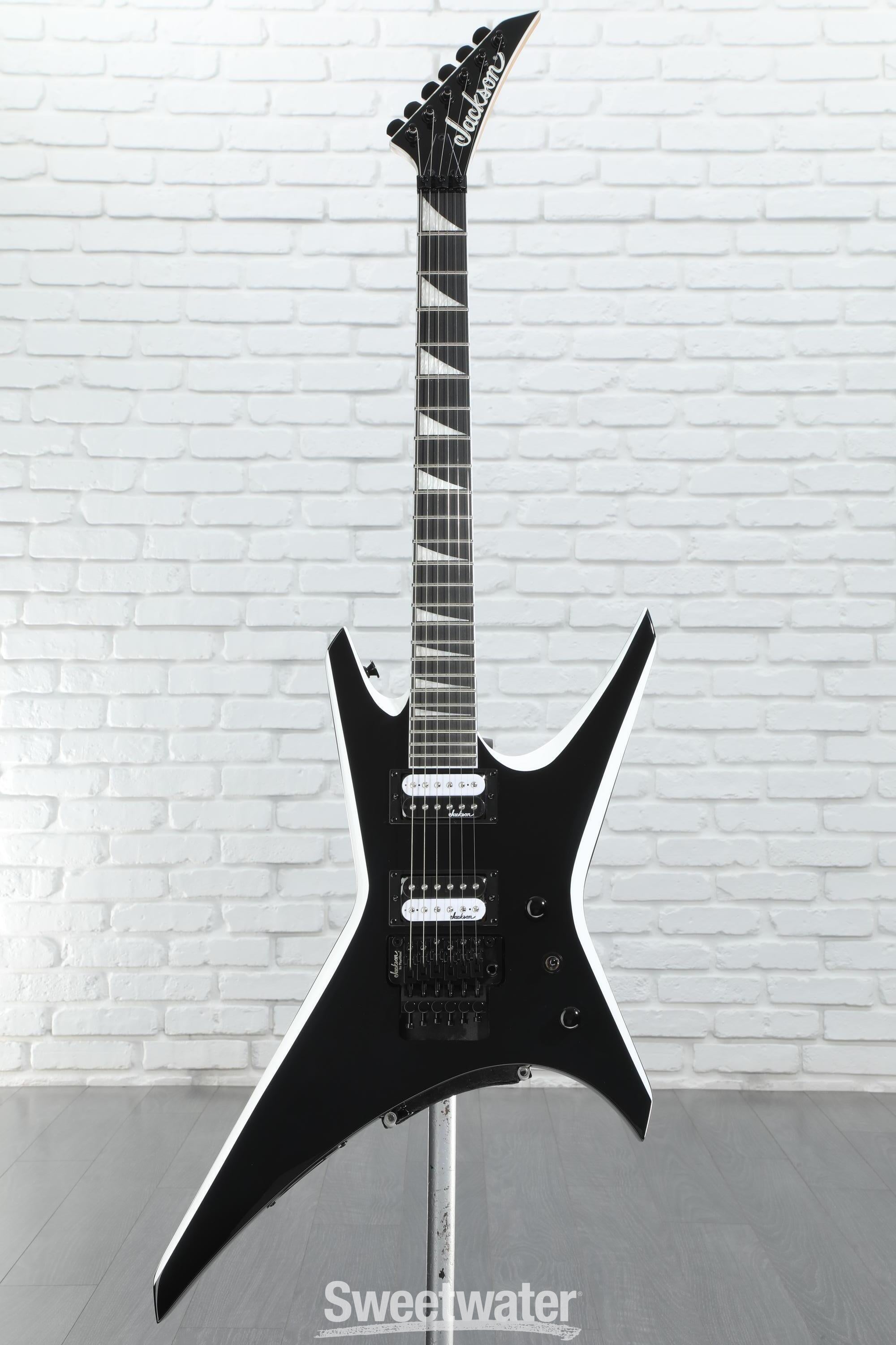 Jackson JS32 Warrior - Black with White Bevels | Sweetwater Jackson JS32 Warrior - Black with White Bevels | Sweetwater