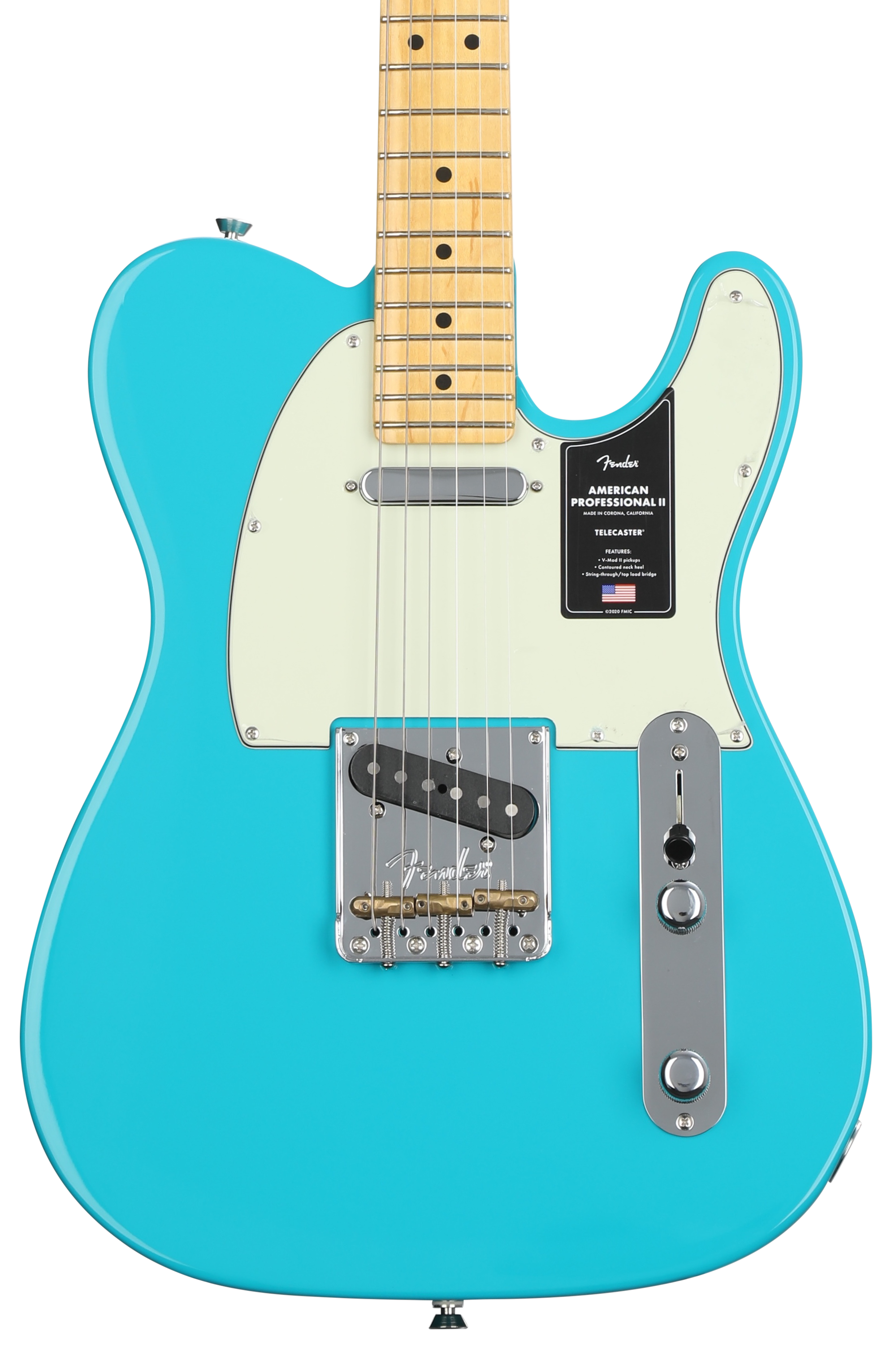 美品 Fender Telecaster アメプロ ii Fender American Professional II Telecaster - Miami Blue with Maple