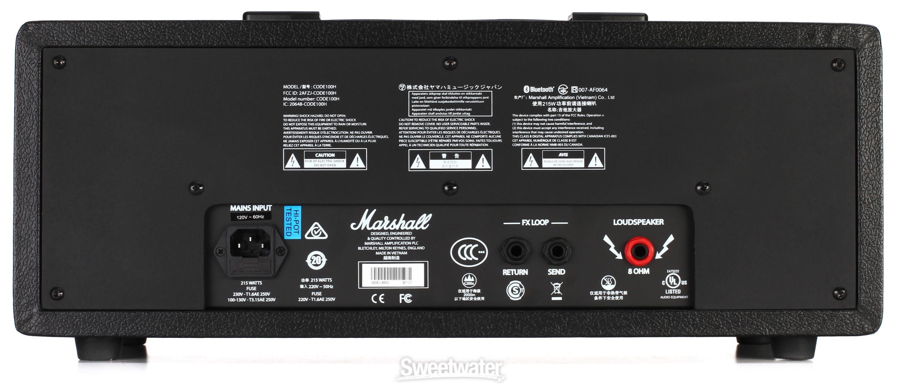 Marshall Code100H 100-watt Digital Head | Sweetwater