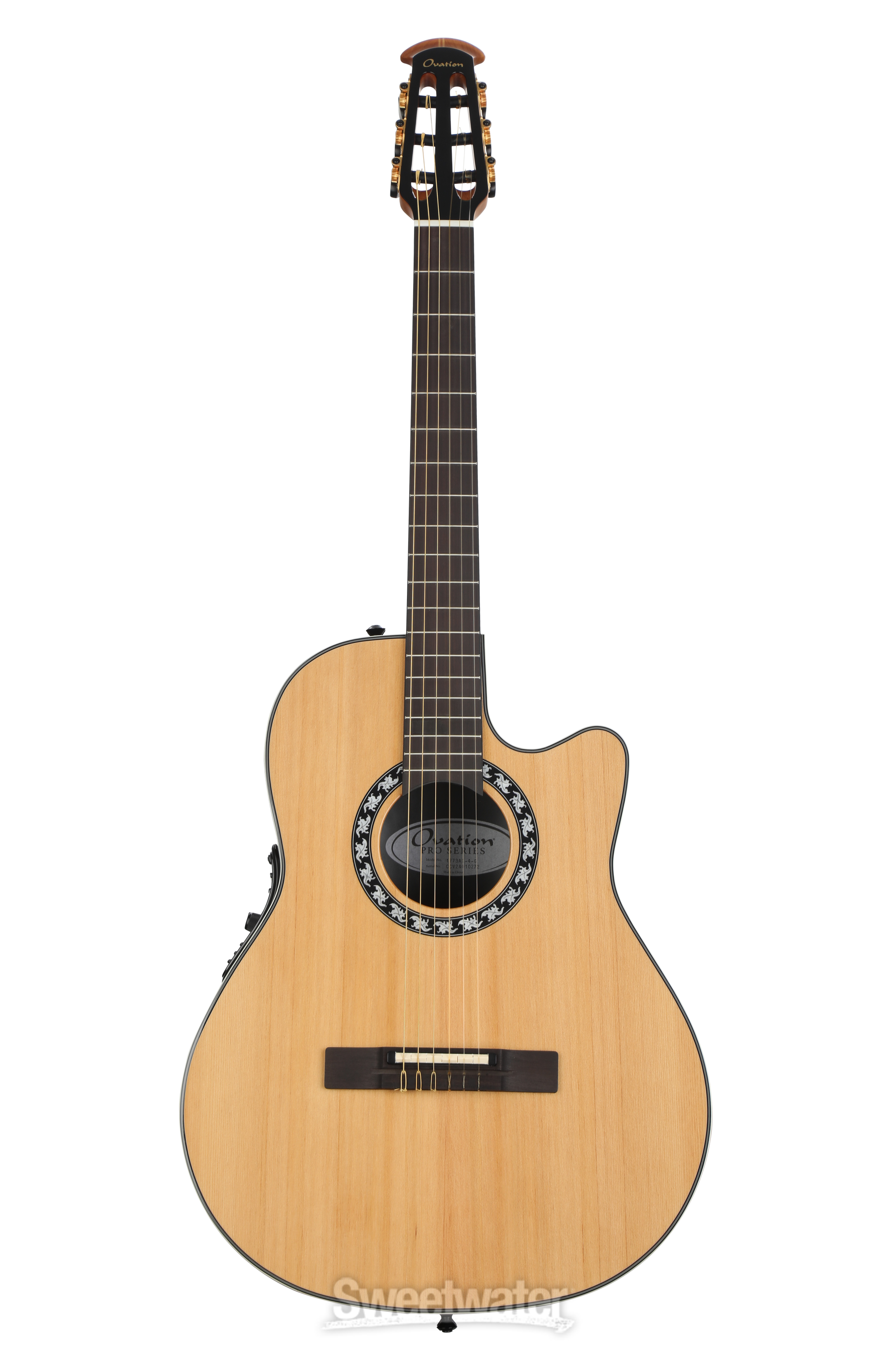 Ovation Timeless Classic Nylon Acoustic-Electric Guitar - Natural |  Sweetwater