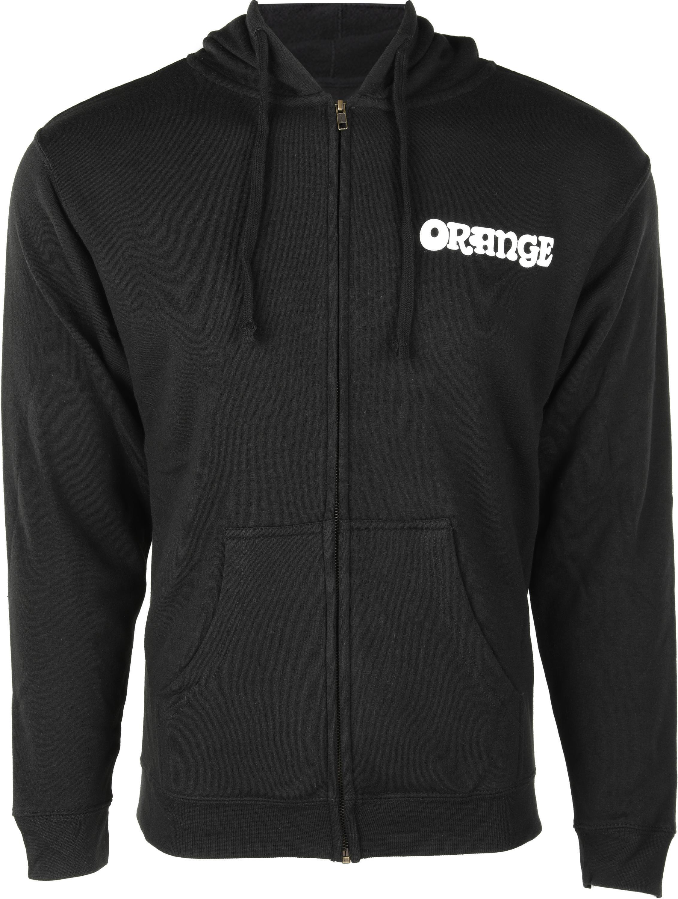 Orange Logo and Crest Hoodie Medium Black Sweetwater