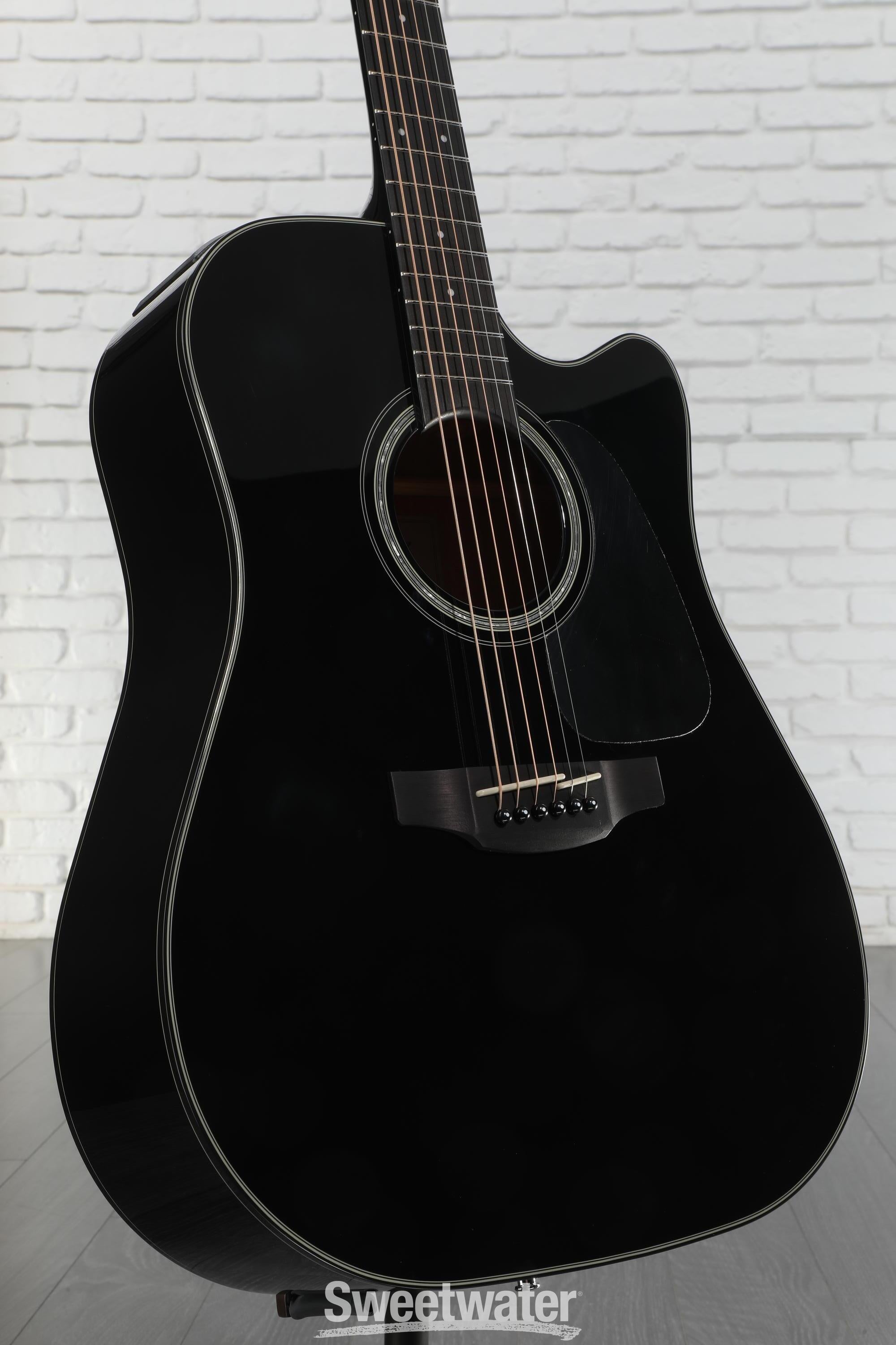 Takamine タカミネ GD30CE 袋付き Takamine GD30CE Acoustic-Electric Guitar - Black | Sweetwater
