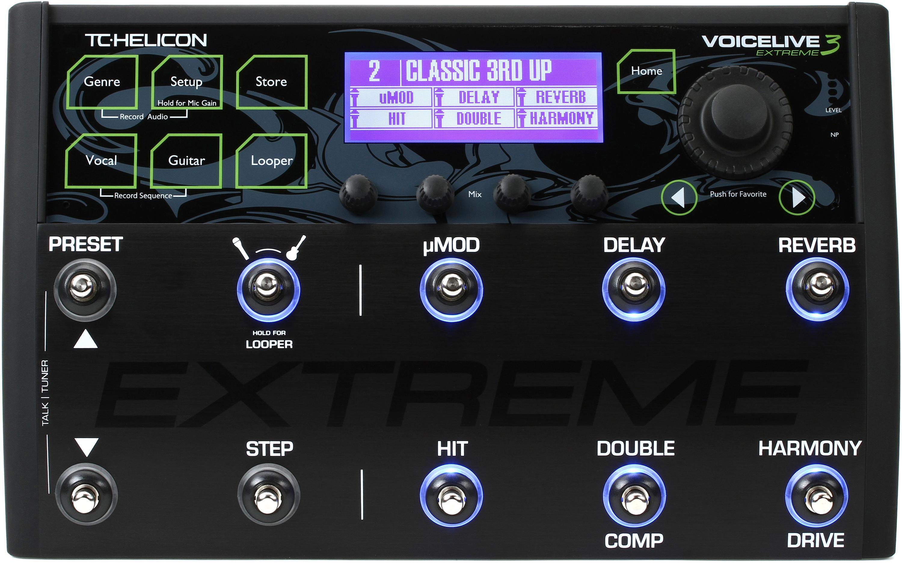 TC-Helicon VoiceLive 3 Extreme Guitar and Vocal Effects Processor Pedal