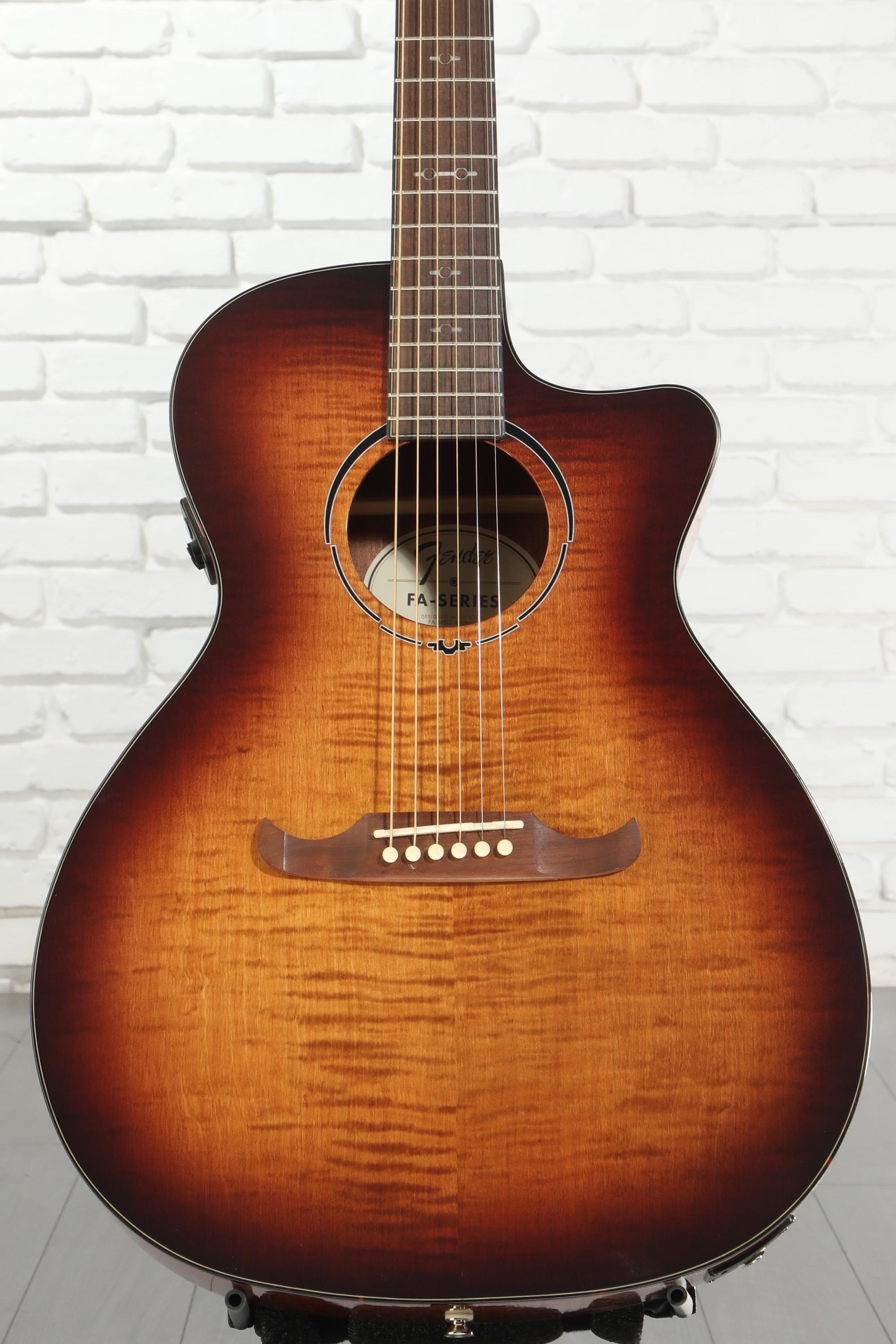 Fender FA-345CE Auditorium - 3-Tone Tea Burst | Sweetwater