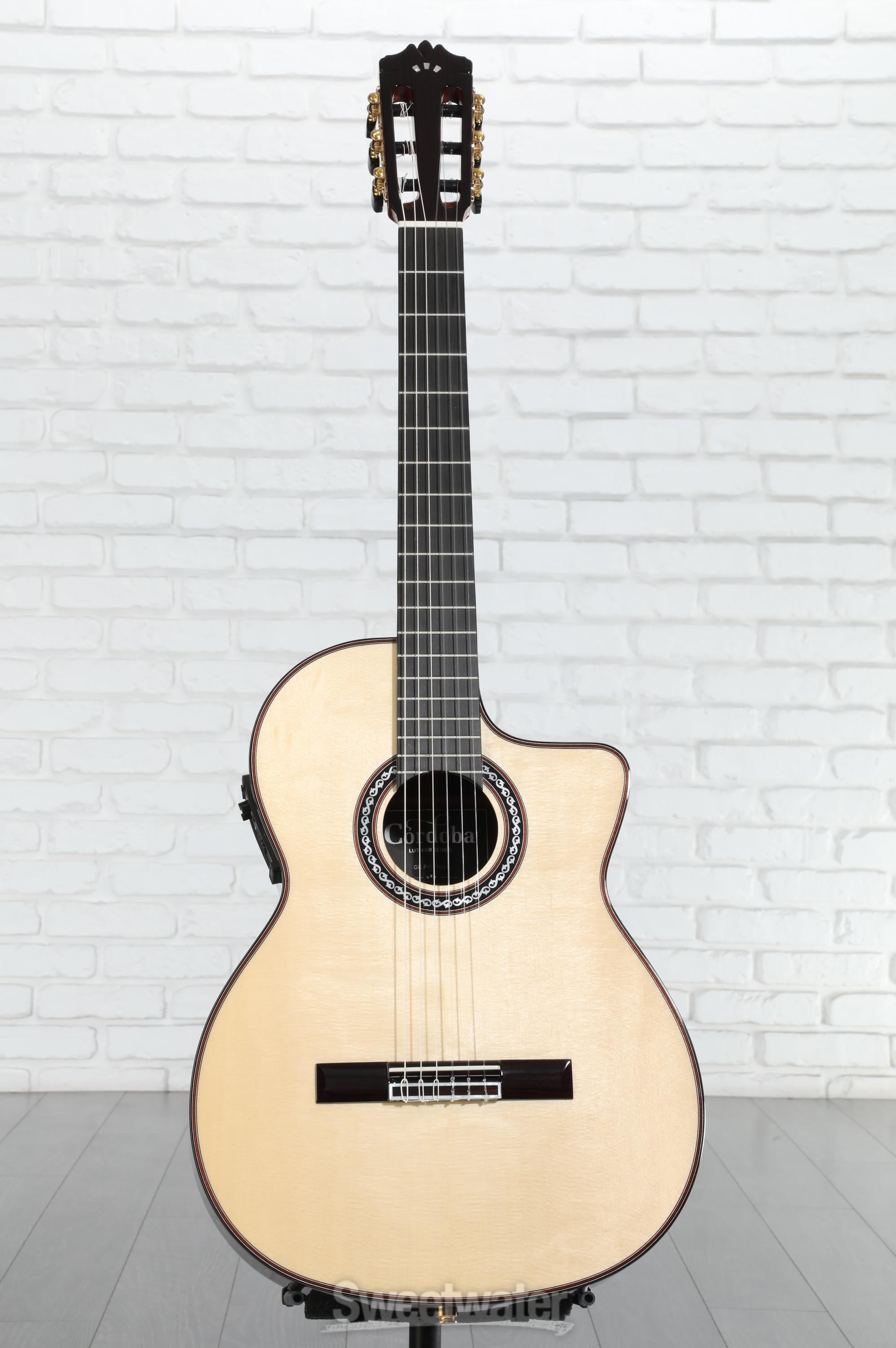 Cordoba GK Pro Negra Nylon String Acoustic-Electric Guitar