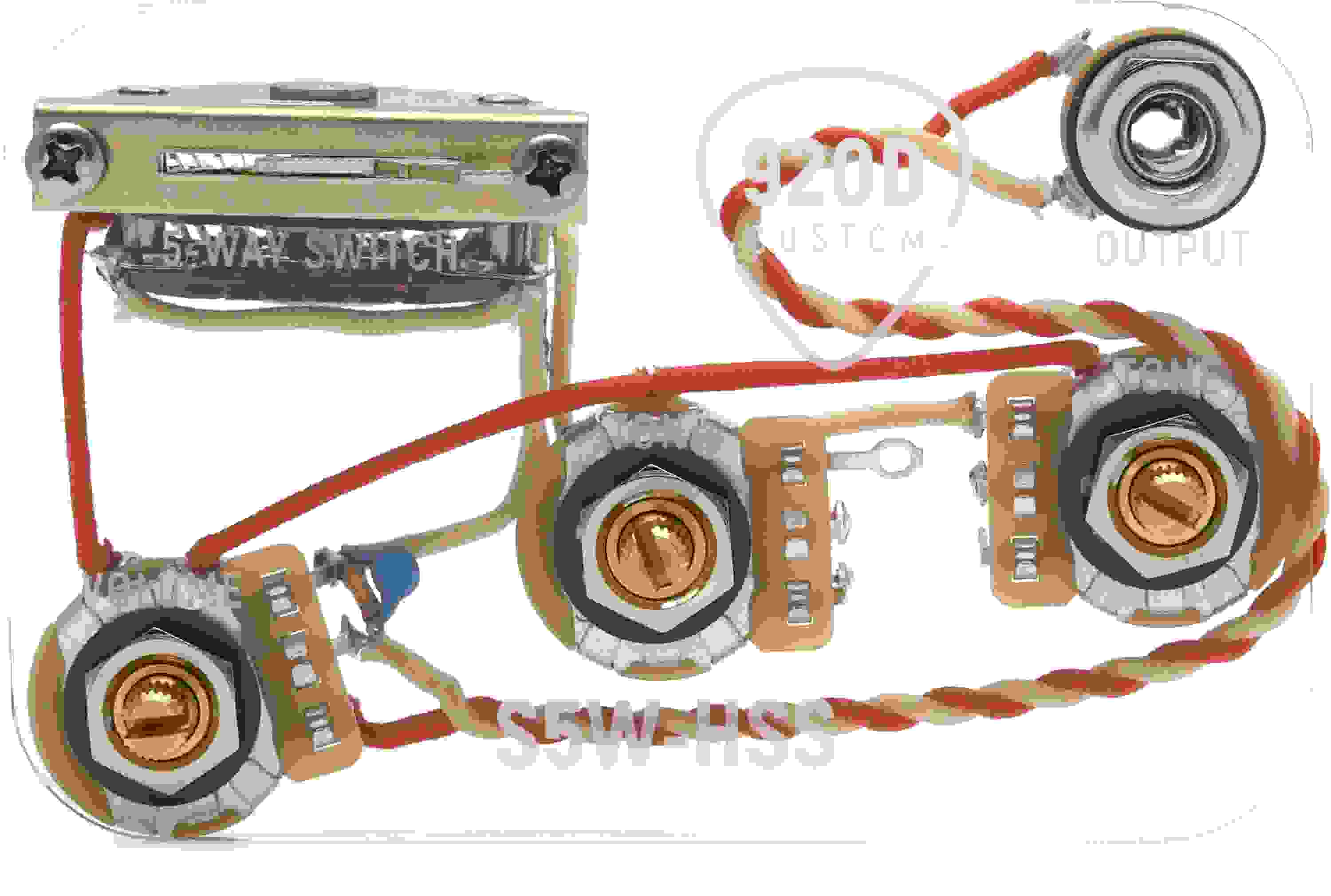 920D Custom S5W-HSS Stratocaster 5-way Super Switch Wiring Harness Upgrade