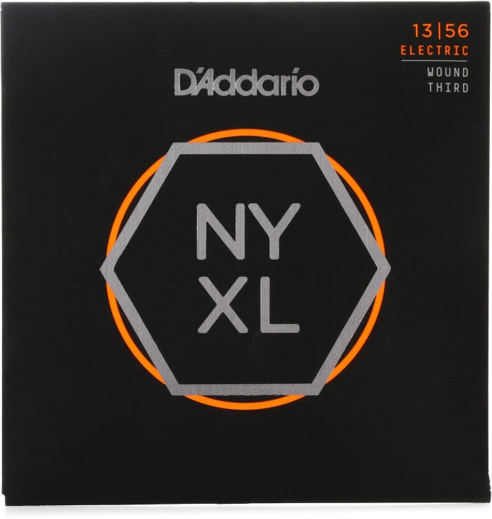 D'Addario NYXL1356W NYXL Nickel Wound Electric Guitar Strings - .013-.056 Medium Wound 3rd