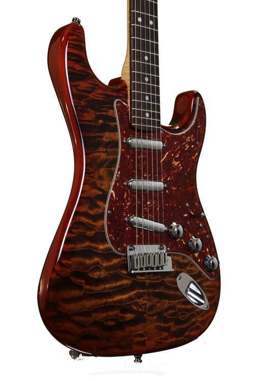 Fender Custom Shop Quilt Maple Top Artisan Stratocaster - Tigereye |  Sweetwater