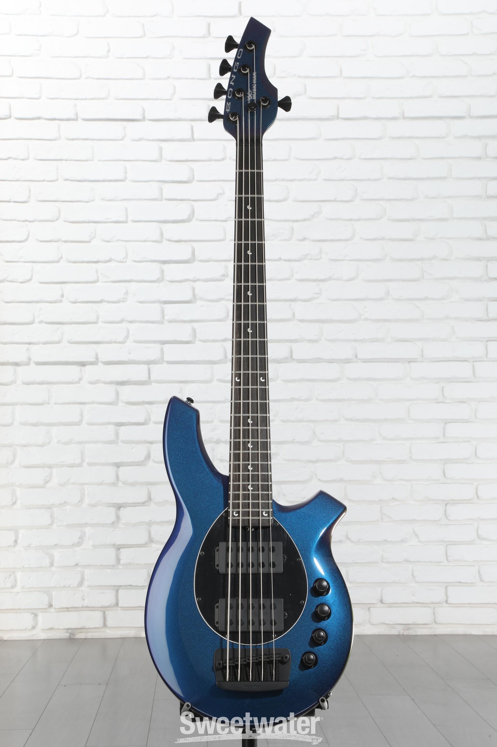 Ernie Ball Music Man Bongo 5 Bass Guitar - Sapphire Iris