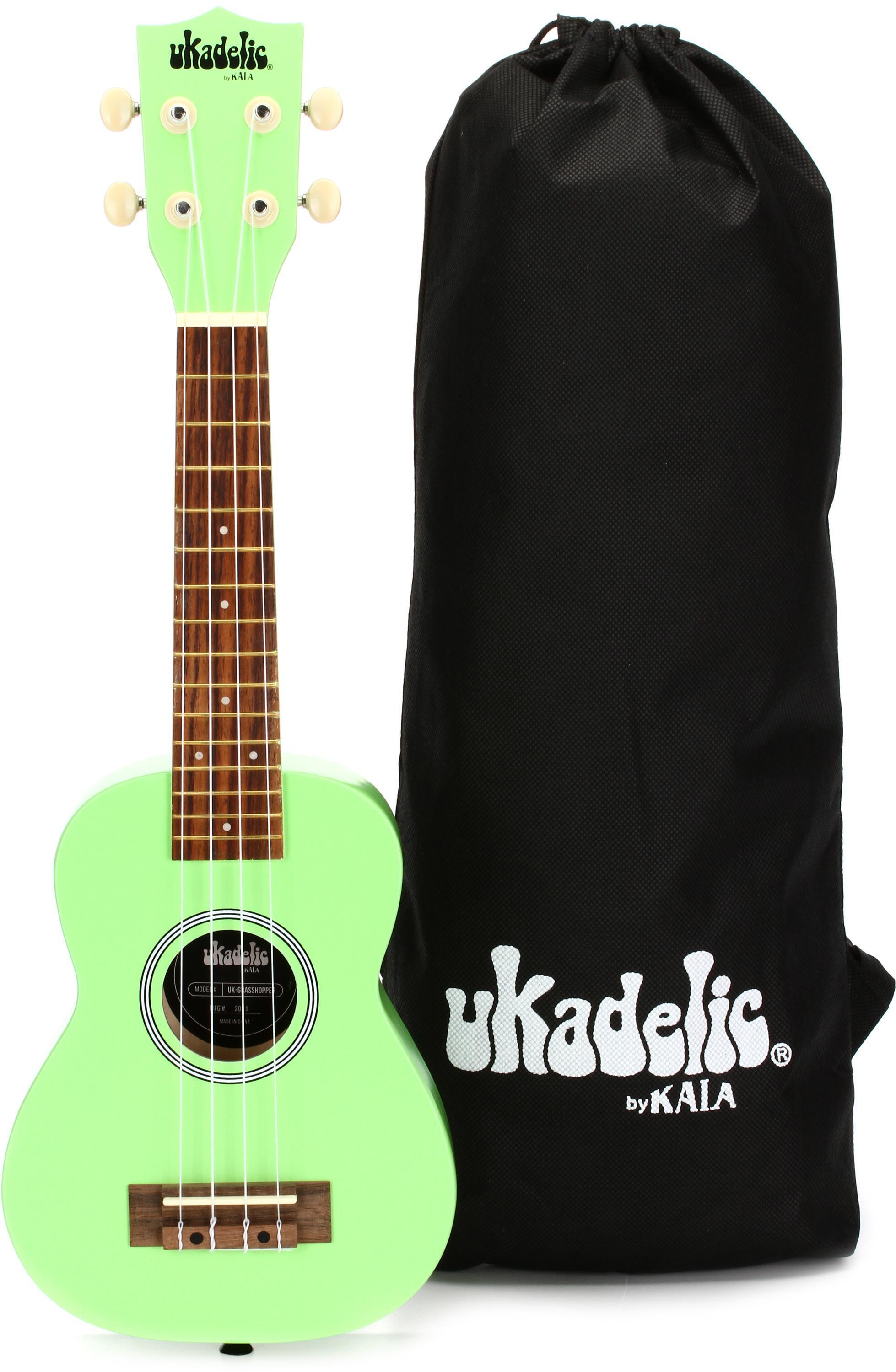 Kala Ukadelic Soprano Ukulele - Grasshopper | Sweetwater