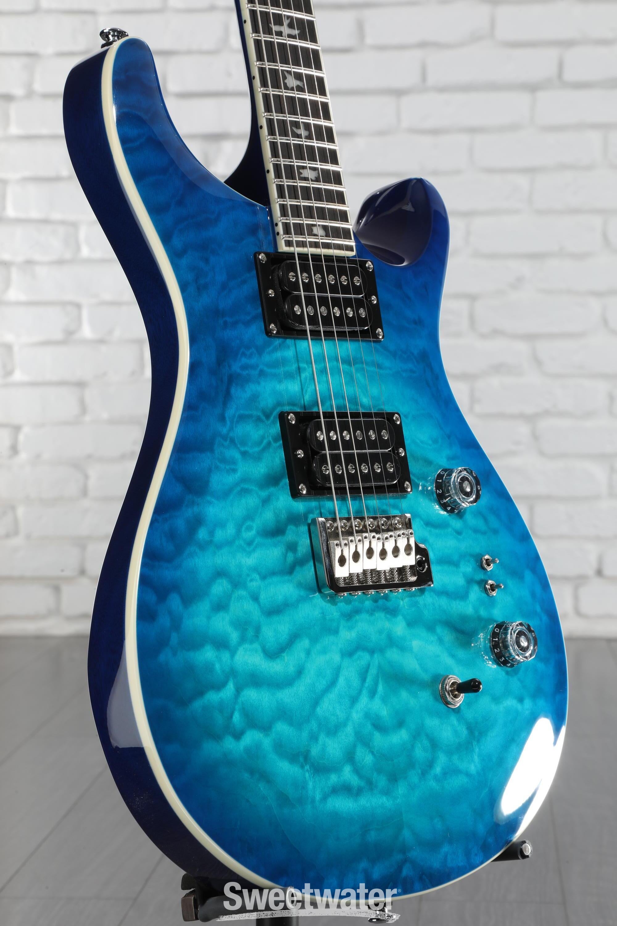 PRS SE Custom 24-08 Quilt Top Electric Guitar - Lake Blue