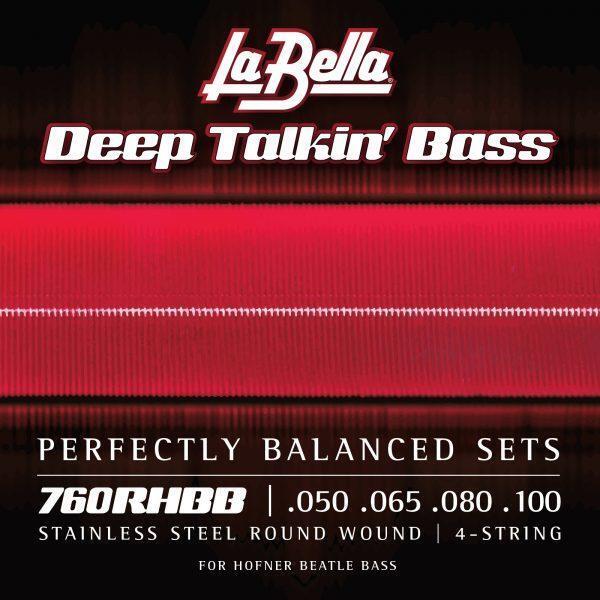 Photo of La Bella 760RHBB Deep Talkin' Beatle Bass Stainless Steel Roundwound Bass Guitar Strings - .050-.100