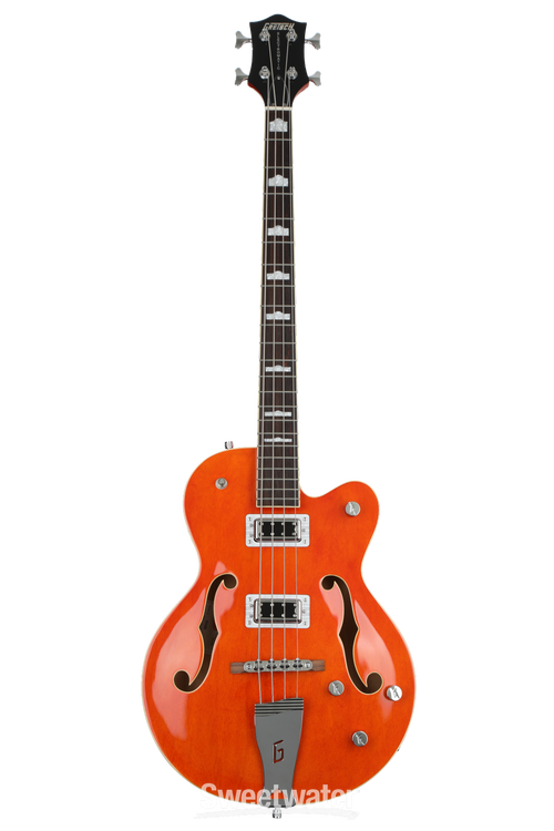 Gretsch G5440LS Hollowbody Bass Guitar - Orange | Sweetwater