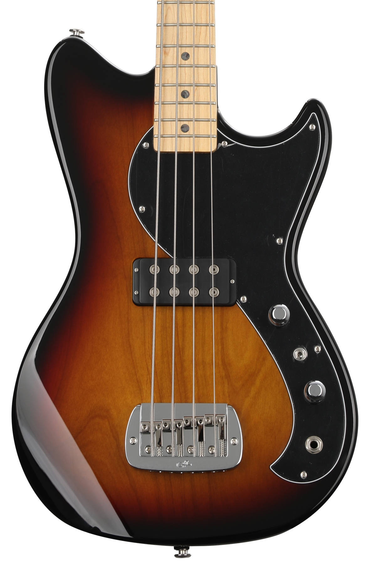 G&L Fullerton Deluxe Fallout Short Scale Bass - 3-tone Sunburst