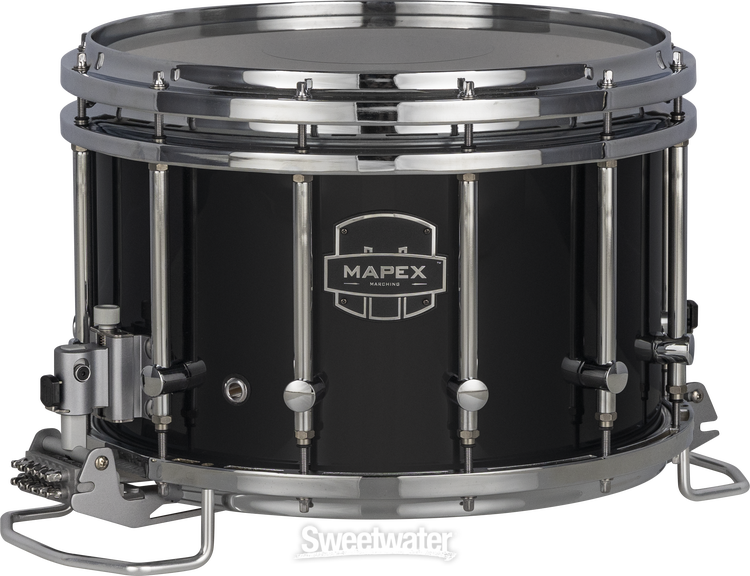 Mapex Quantum Mark II Agility Marching Snare Drum - 14 inches x 10 inches, Gloss Black