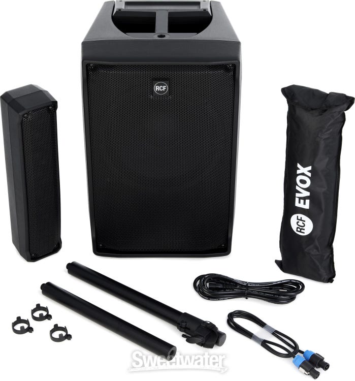 RCF EVOX J8 Active Portable PA System Black Sweetwater