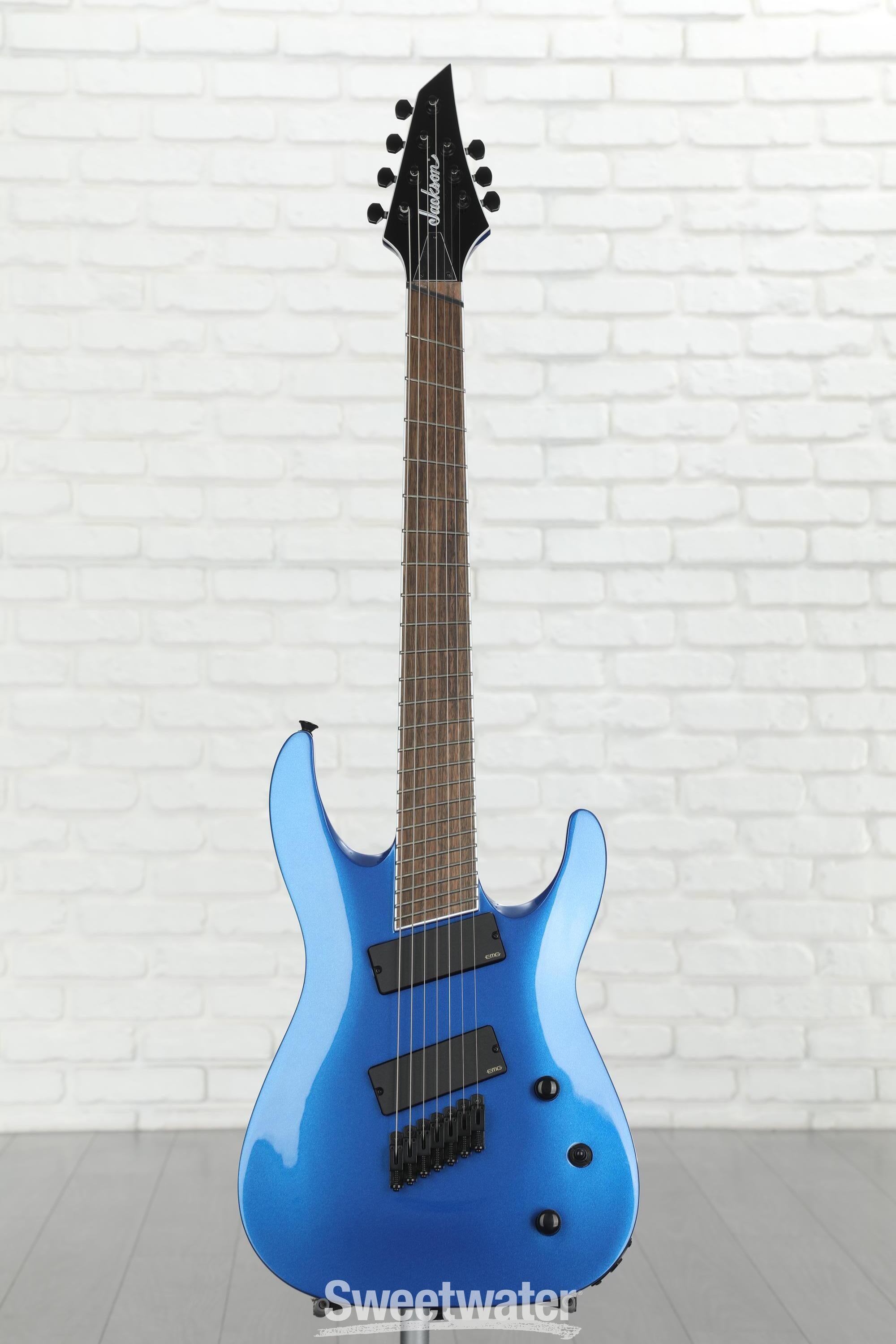 Jackson X Series Soloist Arch Top SLAT7 Multi-Scale - Metallic Blue |  Sweetwater