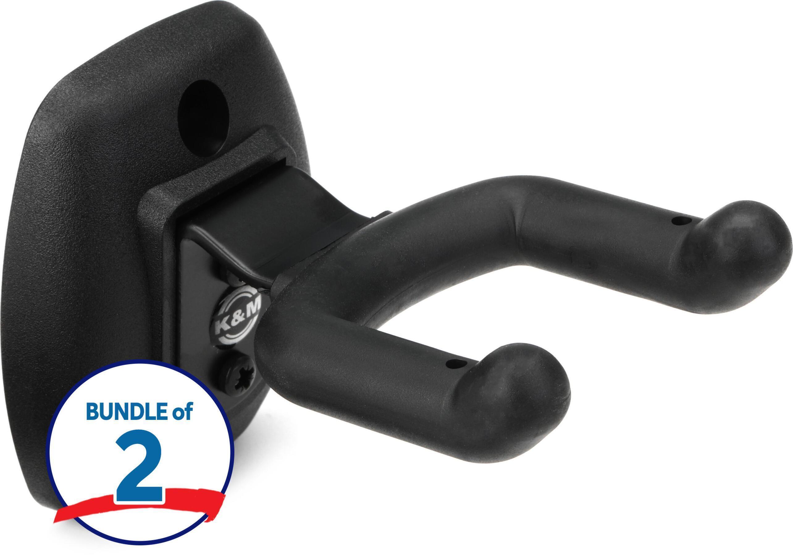 Photo of K&M 16590 Ukelele Wall Mount - Black (2-pack)