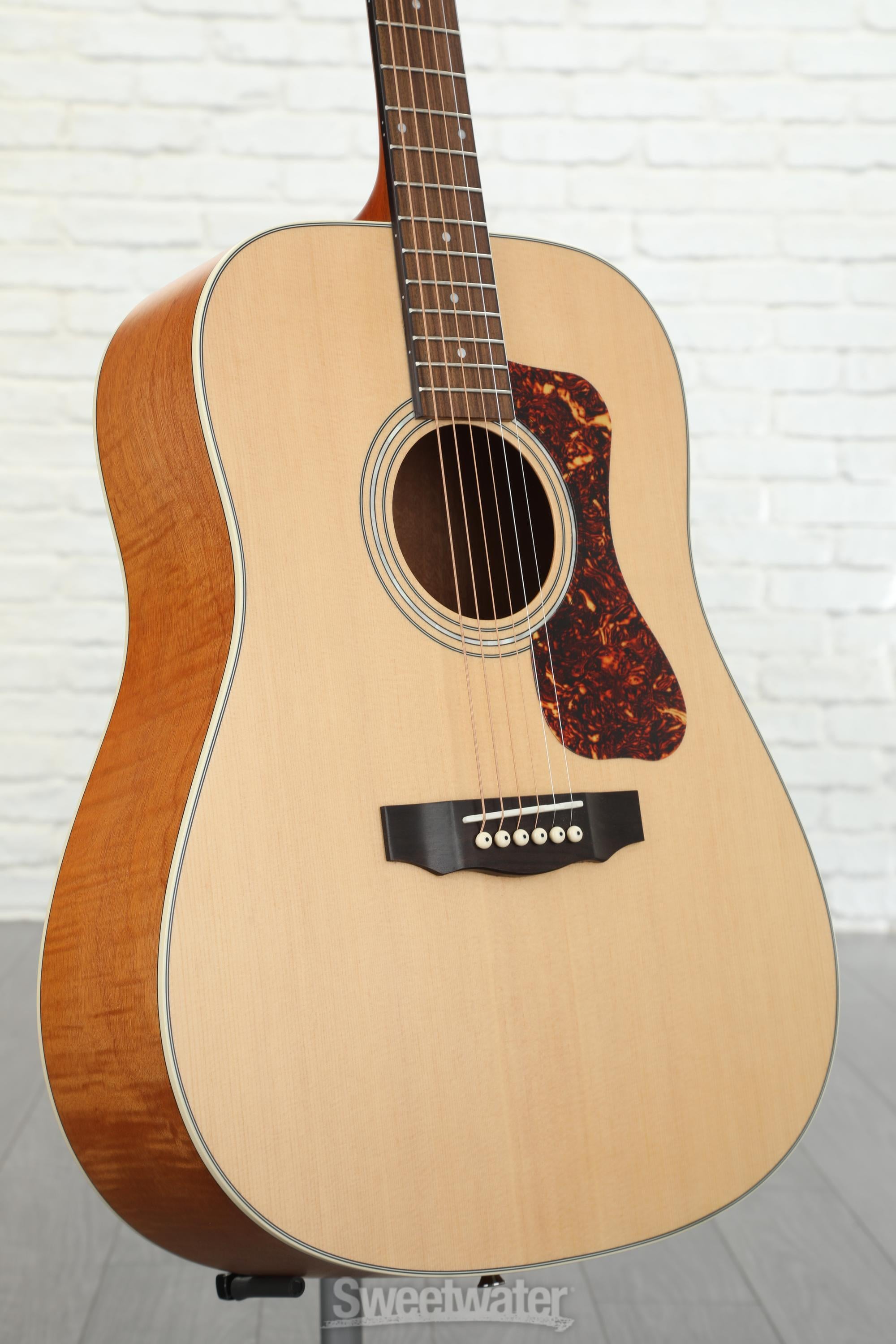 Guild D-240E, Flamed Mahogany Acoustic-Electric Guitar - Natural