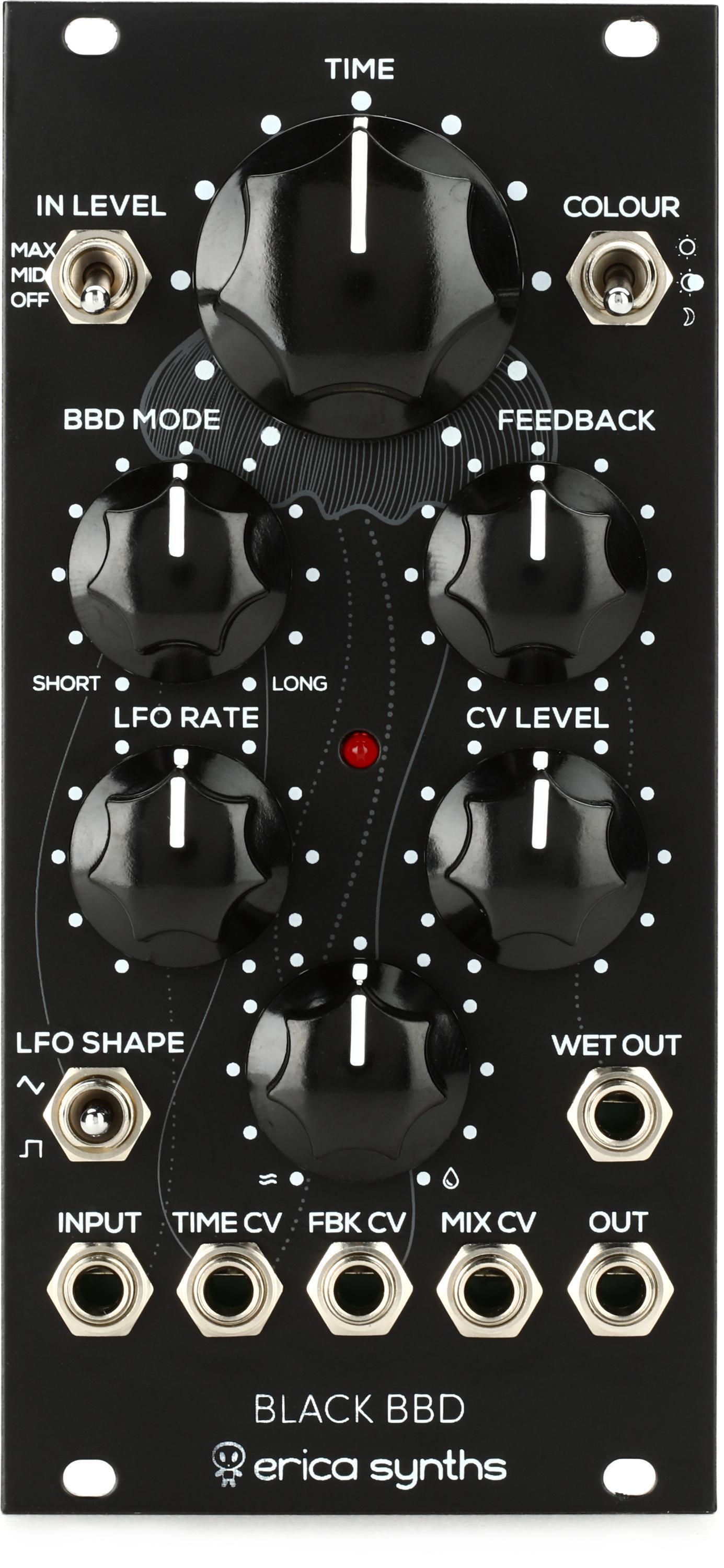 Erica Synths Black BBD Eurorack Analog Delay Module | Sweetwater