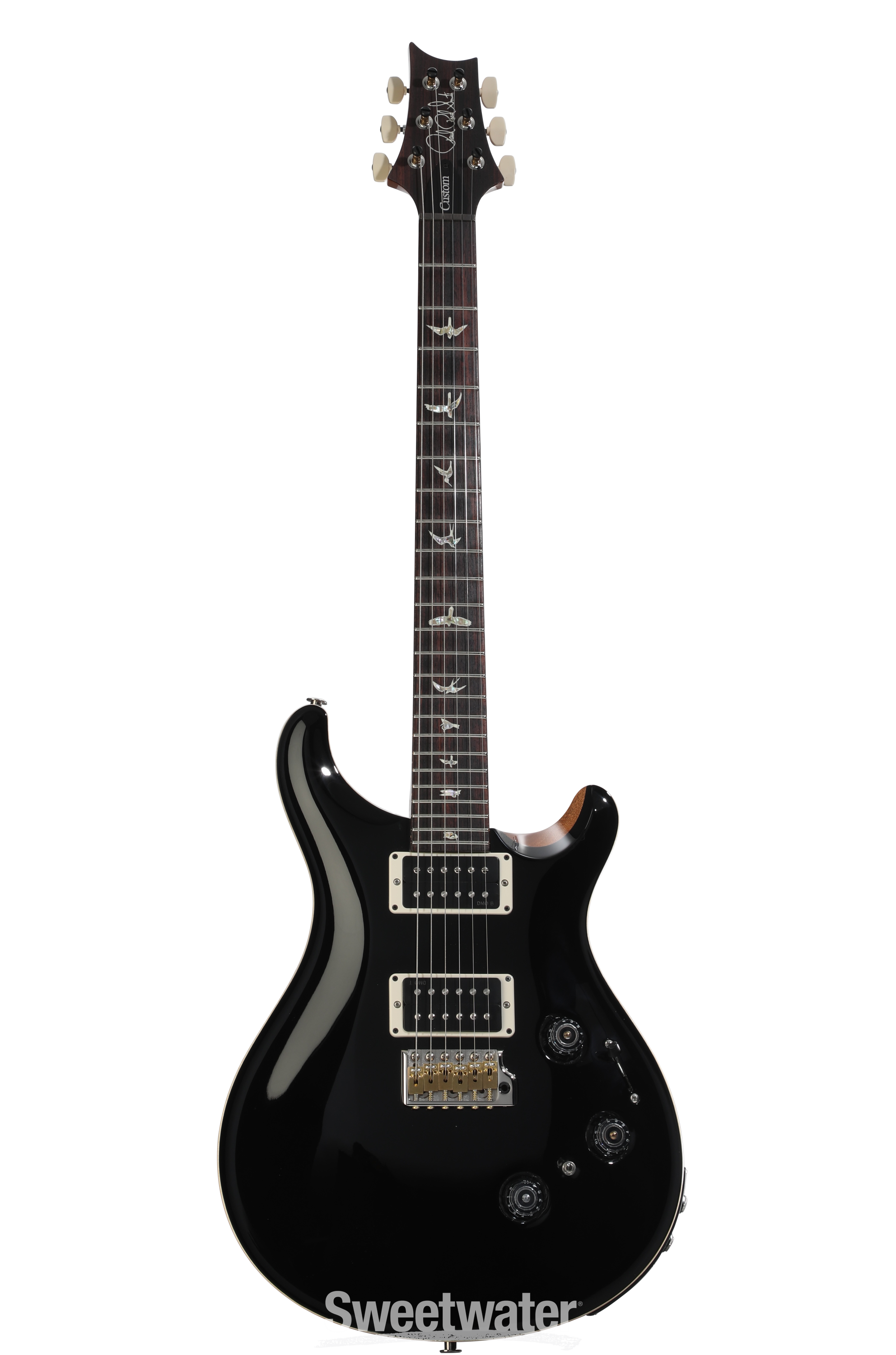 PRS Custom 24 Piezo Electric Guitar - Black/Natural | Sweetwater