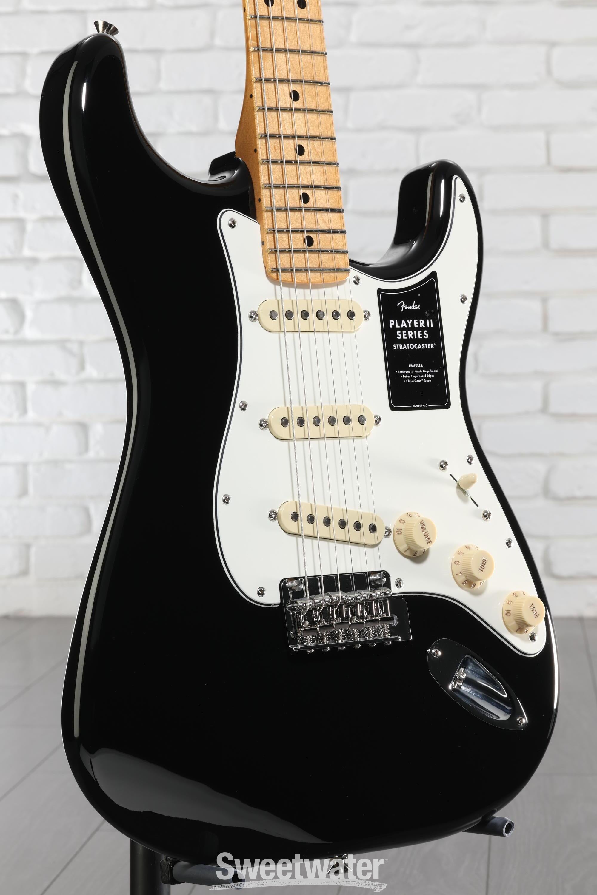 Fender Player II Stratocaster Electric Guitar - Black with Maple