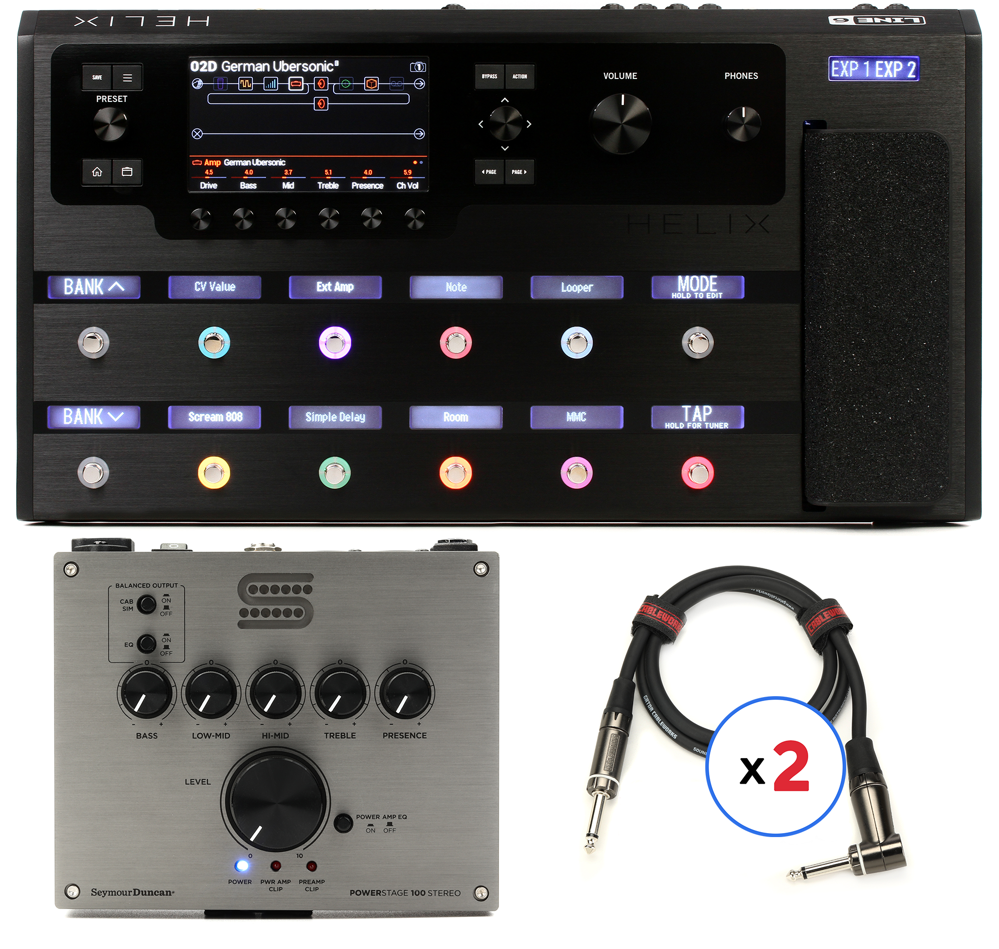 Line 6 Helix Guitar Multi-effects Floor Processor with Tour Case