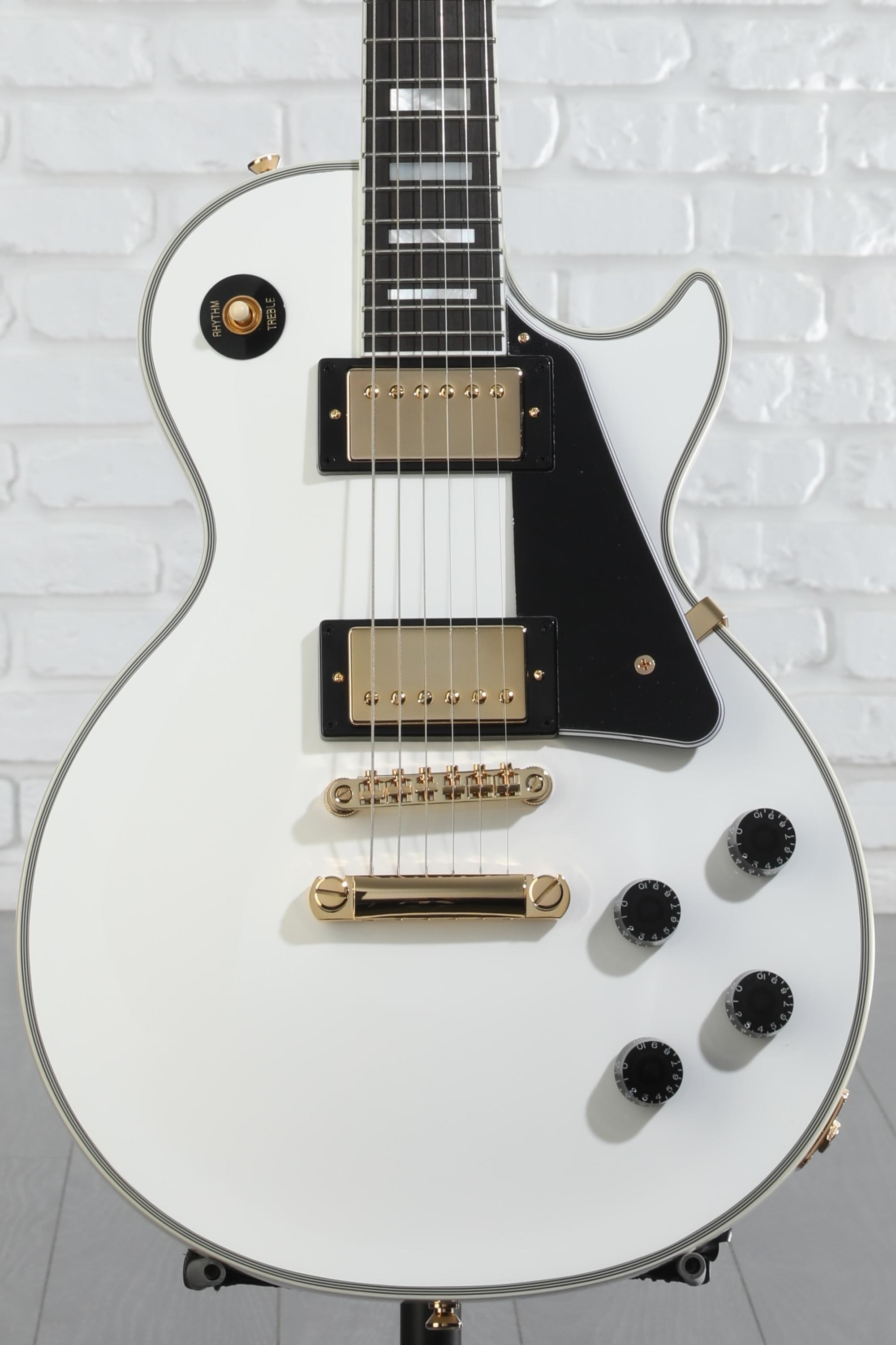 ギター Epiphone Les Paul Custom White Epiphone Inspired by Gibson Custom Les Paul Custom Alpine