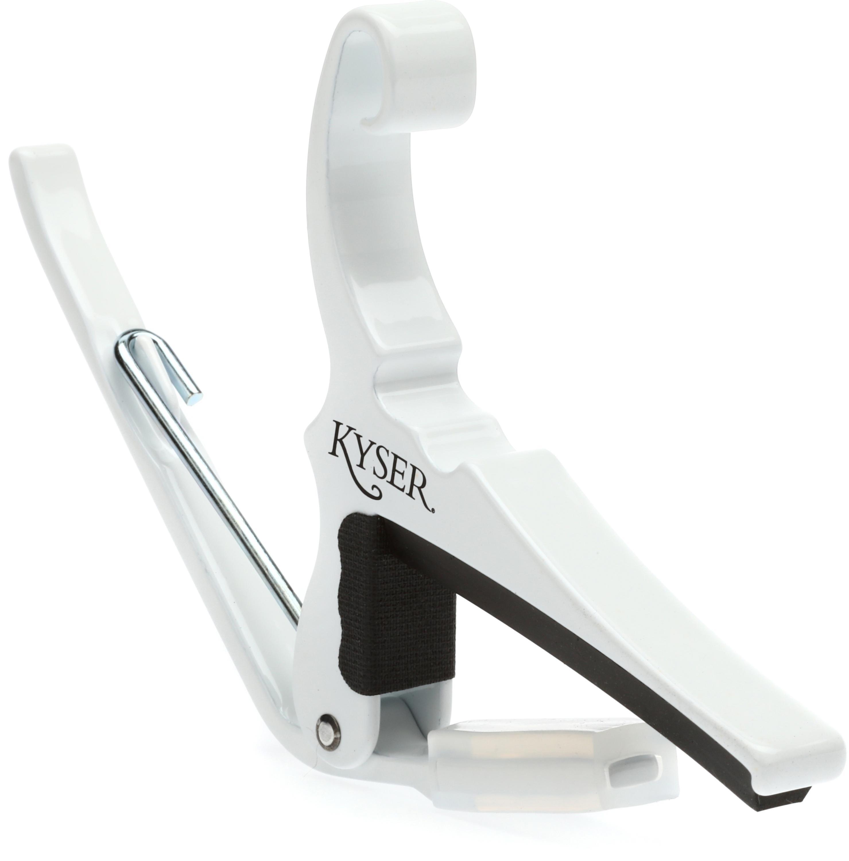 Photo of Kyser Quick-Change Acoustic Guitar Capo - Pure White