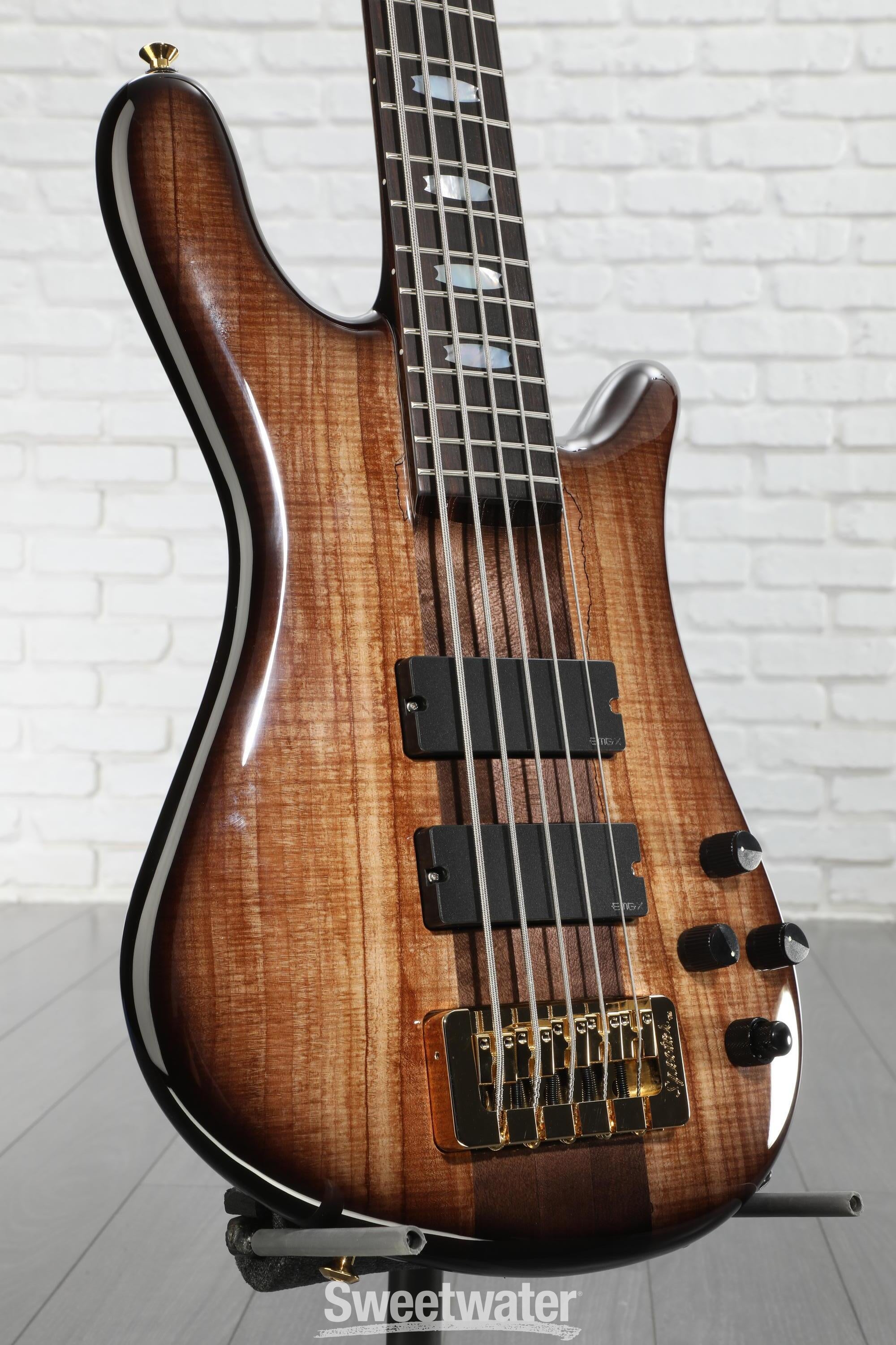Spector USA NS-5-string Electric Bass Guitar - Brown Edgeburst