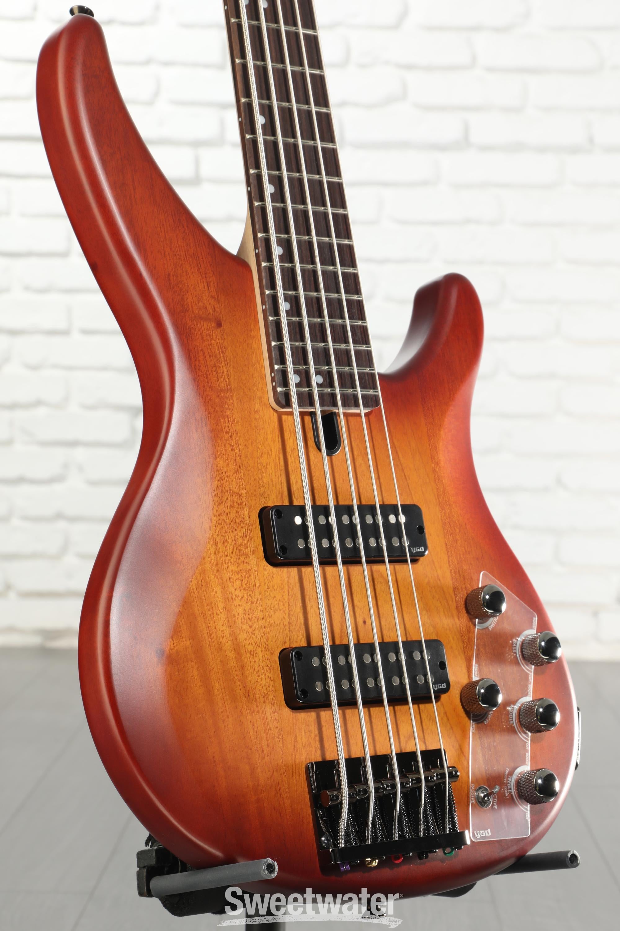 Yamaha TRBX505 5-string Bass Guitar - Brick Burst Reviews | Sweetwater