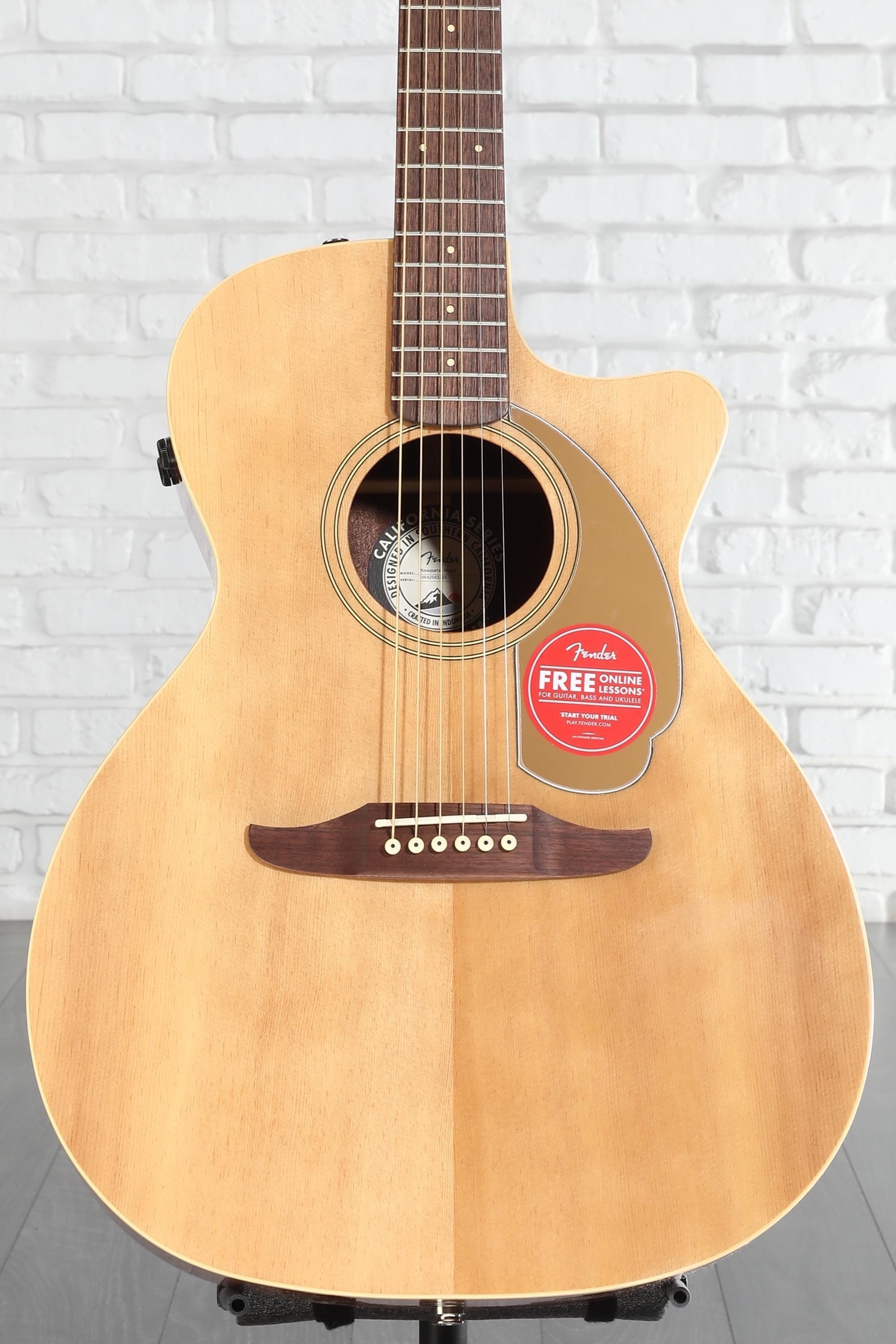 Fender Newporter Player Acoustic-electric Guitar - Natural Sapele