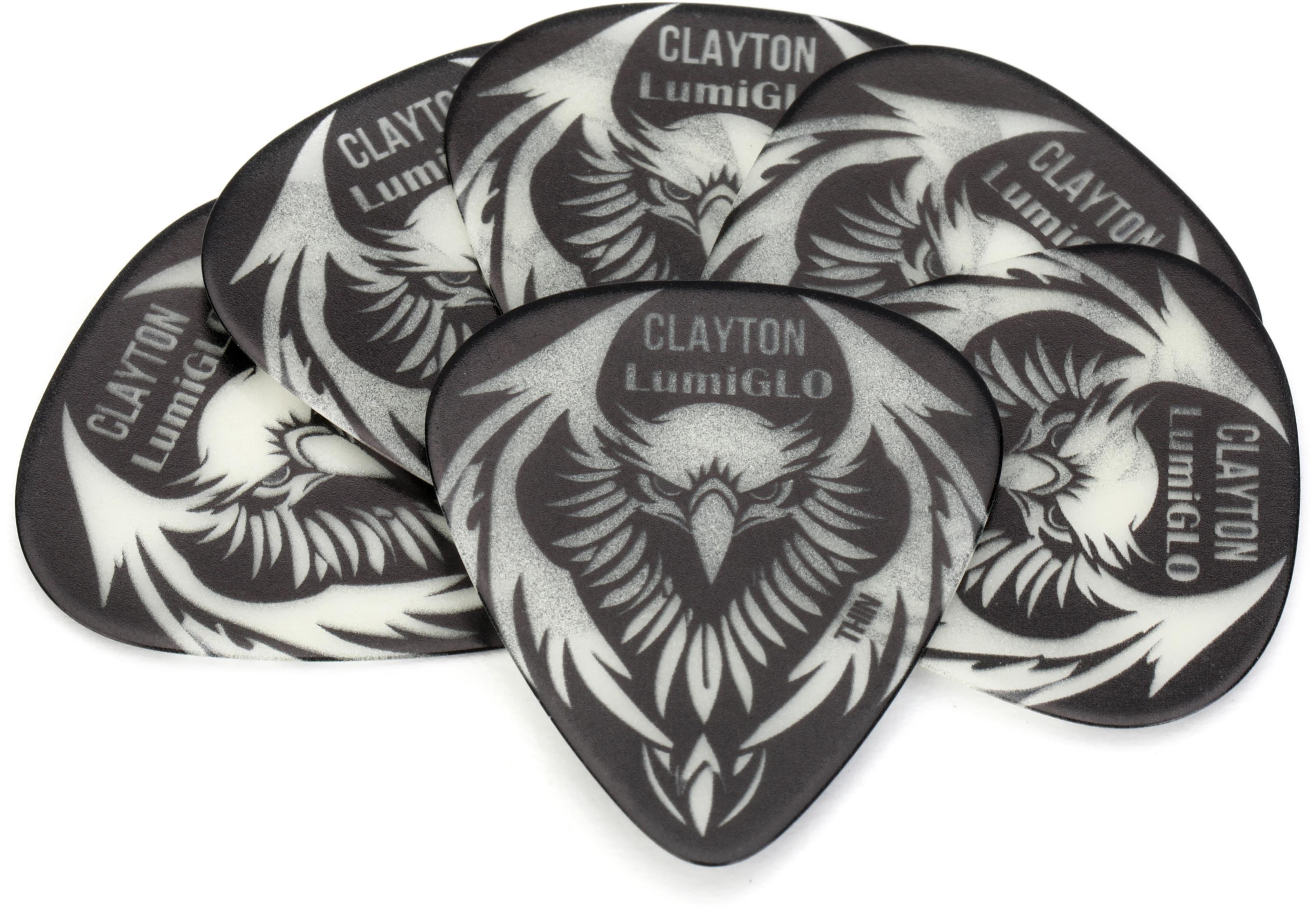 Photo of Clayton Lumiglo Guitar Picks - Thin, 6-pack