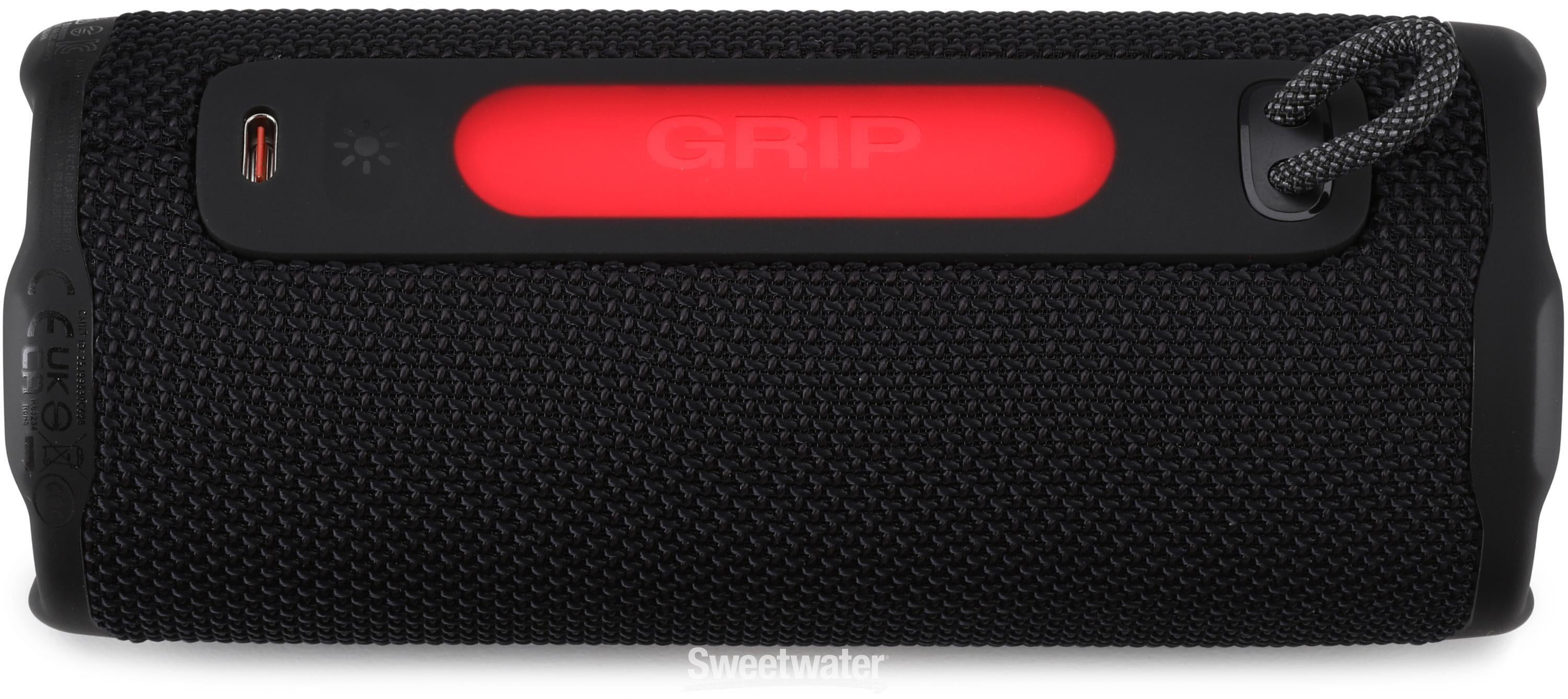JBL Grip Portable Waterproof Bluetooth Speaker - Black | Sweetwater