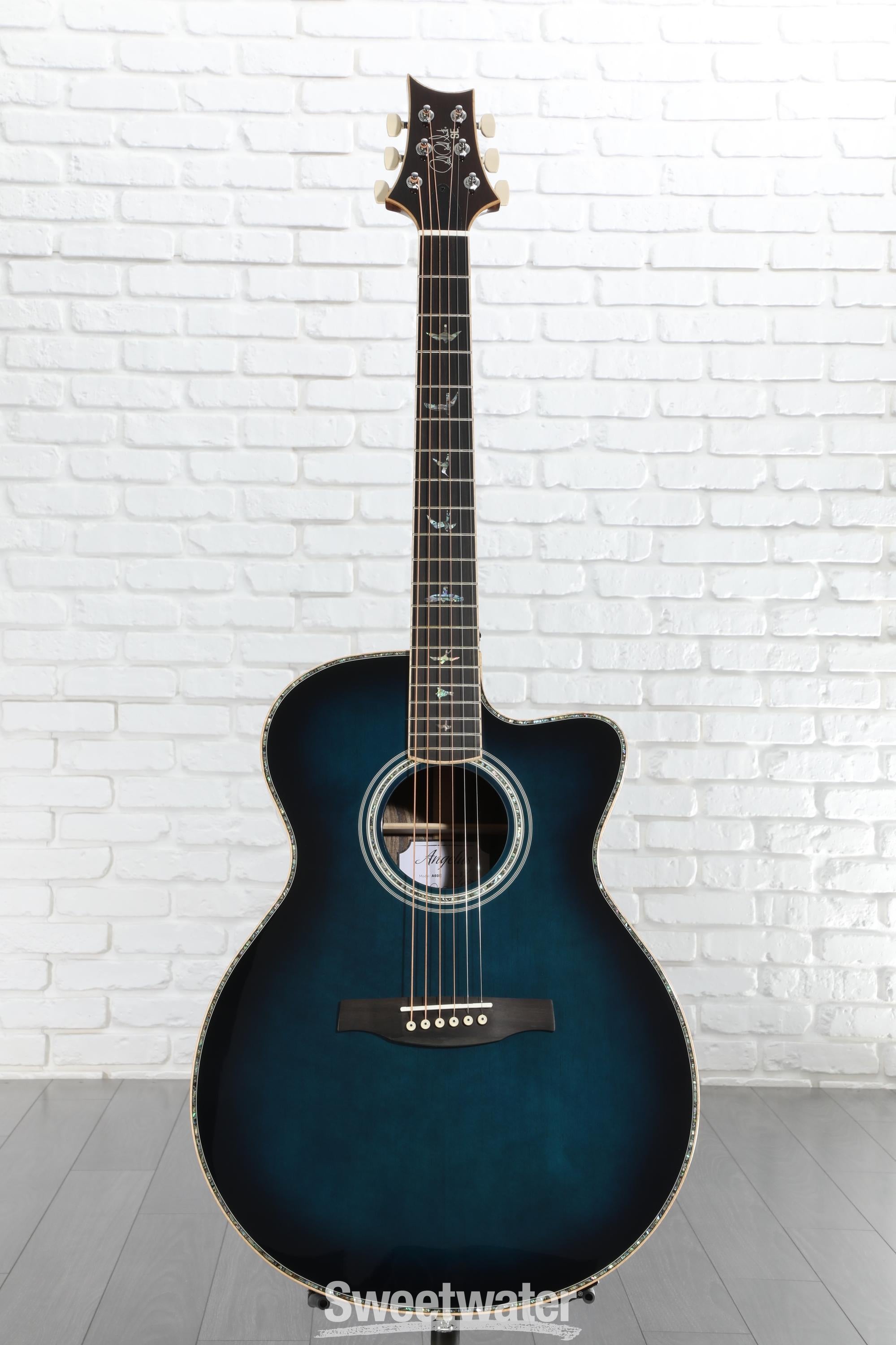 PRS SE A60 Angelus Acoustic-electric Guitar - Cobalt Blue Burst