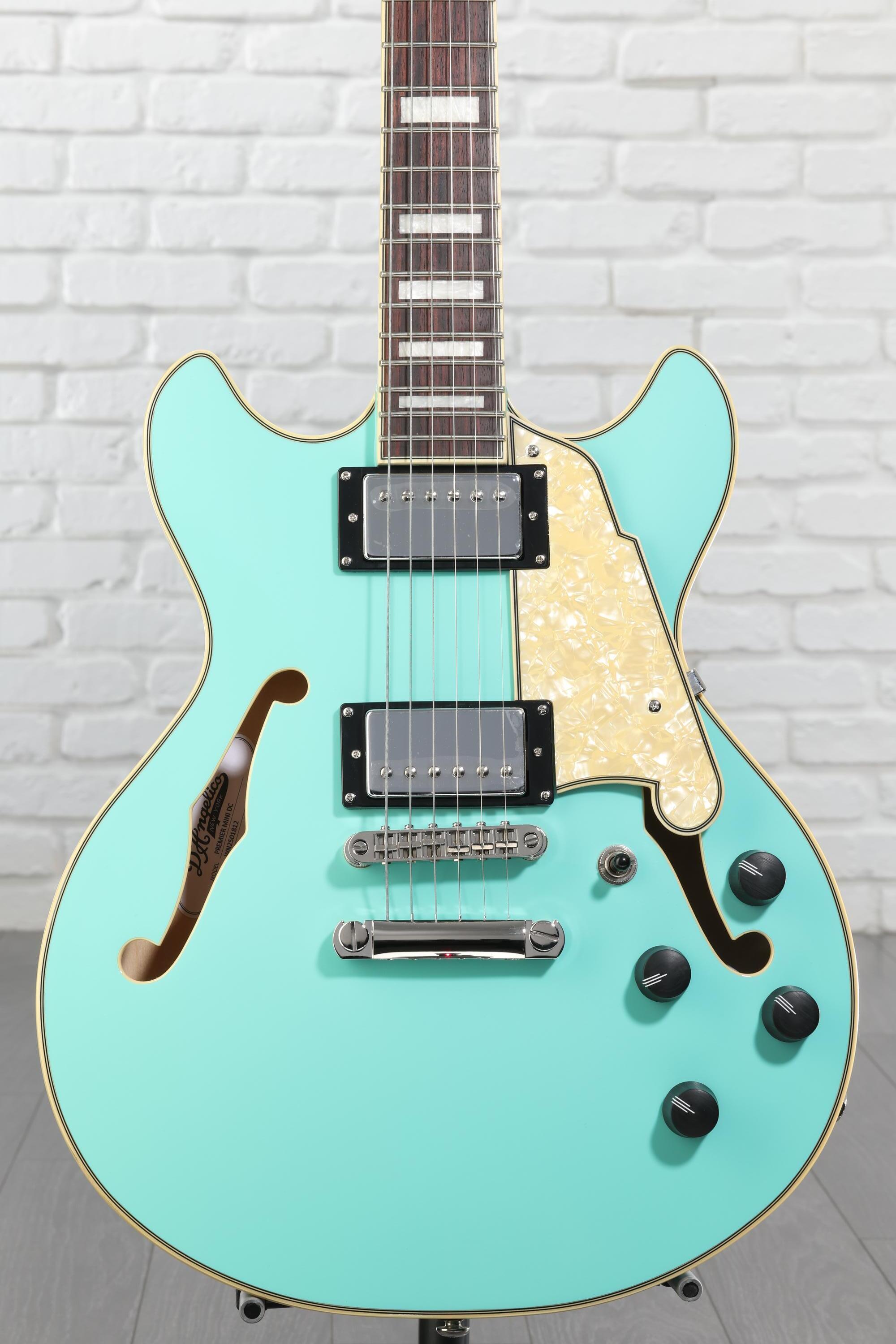 D'Angelico Premier Mini DC Electric Guitar - Surf Green with