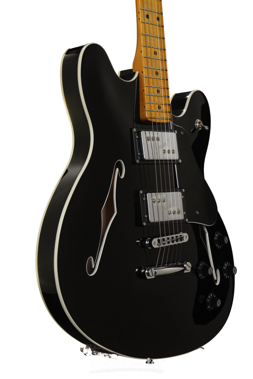 Fender Modern Player Starcaster - Black | Sweetwater Fender Modern Player Starcaster - Black | Sweetwater