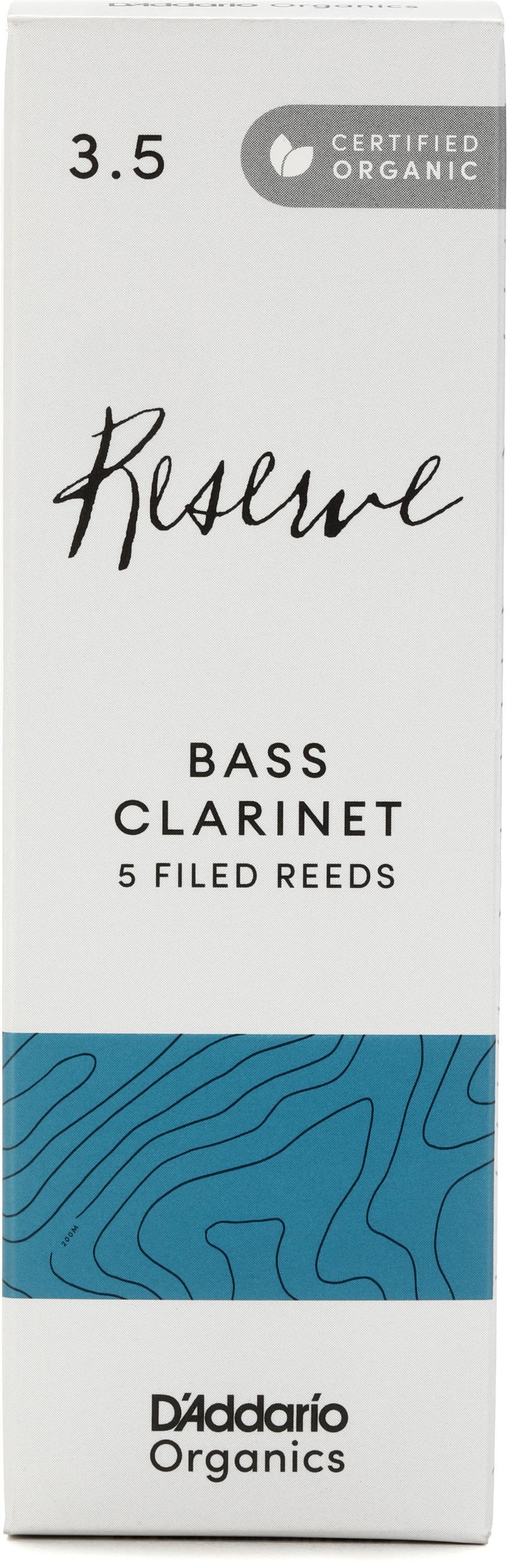 Photo of D'Addario Organics Reserve Bass Clarinet Reeds - 3.5 (5-pack)