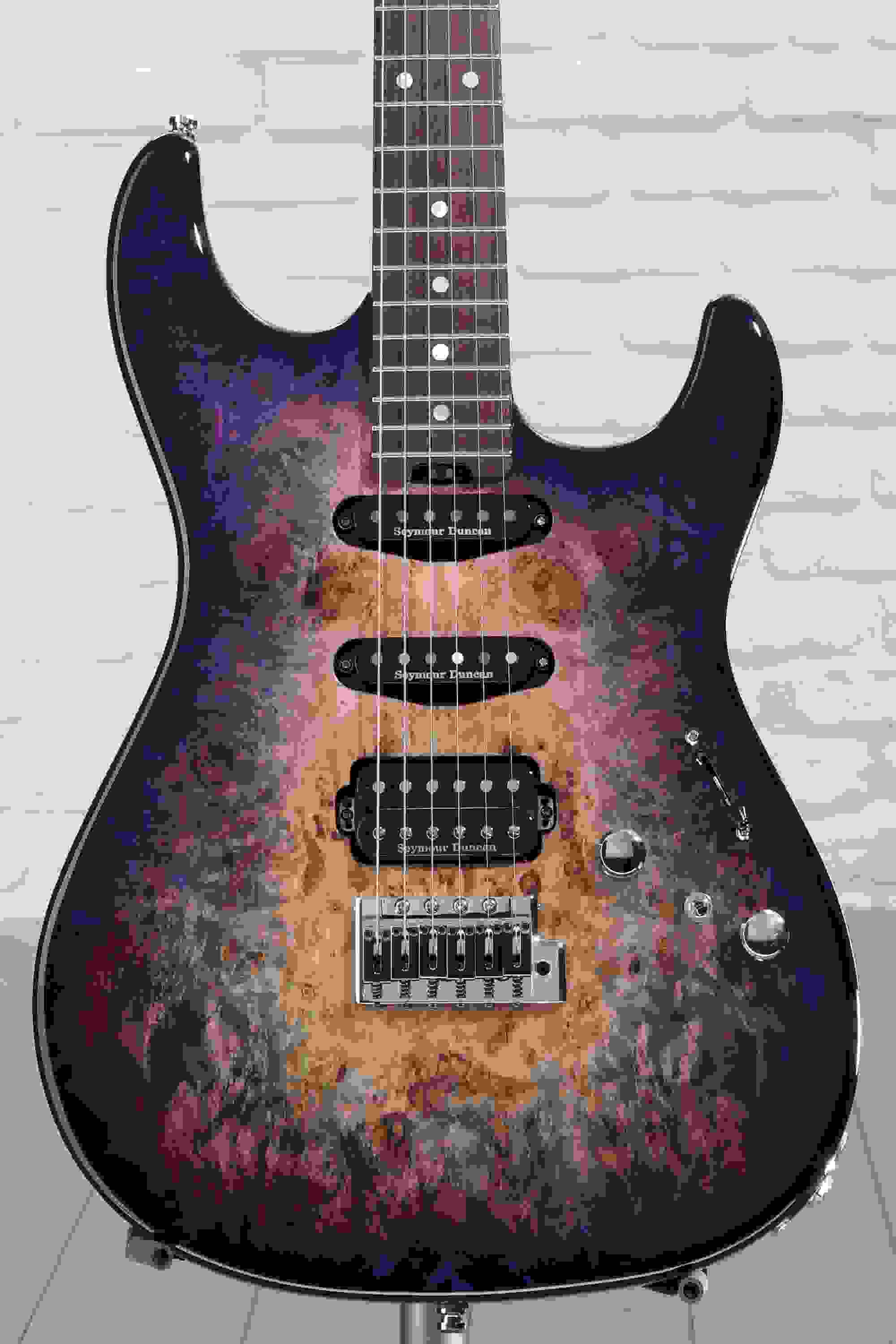 ESP Original Snapper CTM Electric Guitar - Nebula Pink Purple Burst with Rosewood Fingerboard